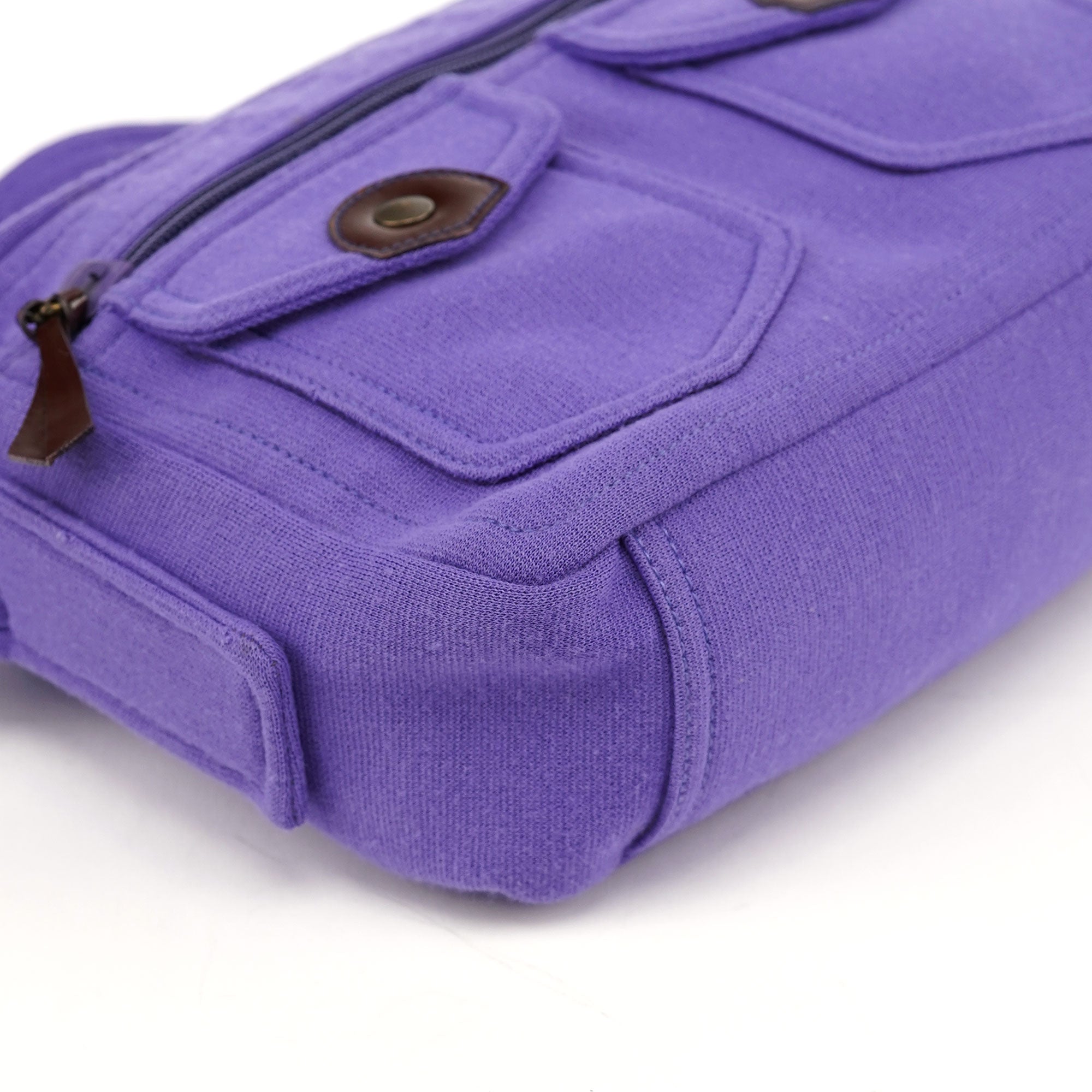 Purple Pocket Mesh Shoulder Bag