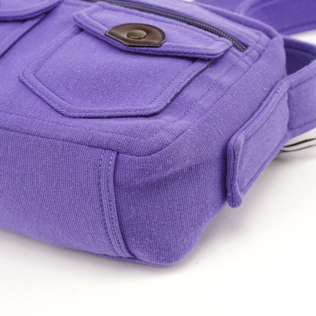Purple Pocket Mesh Shoulder Bag