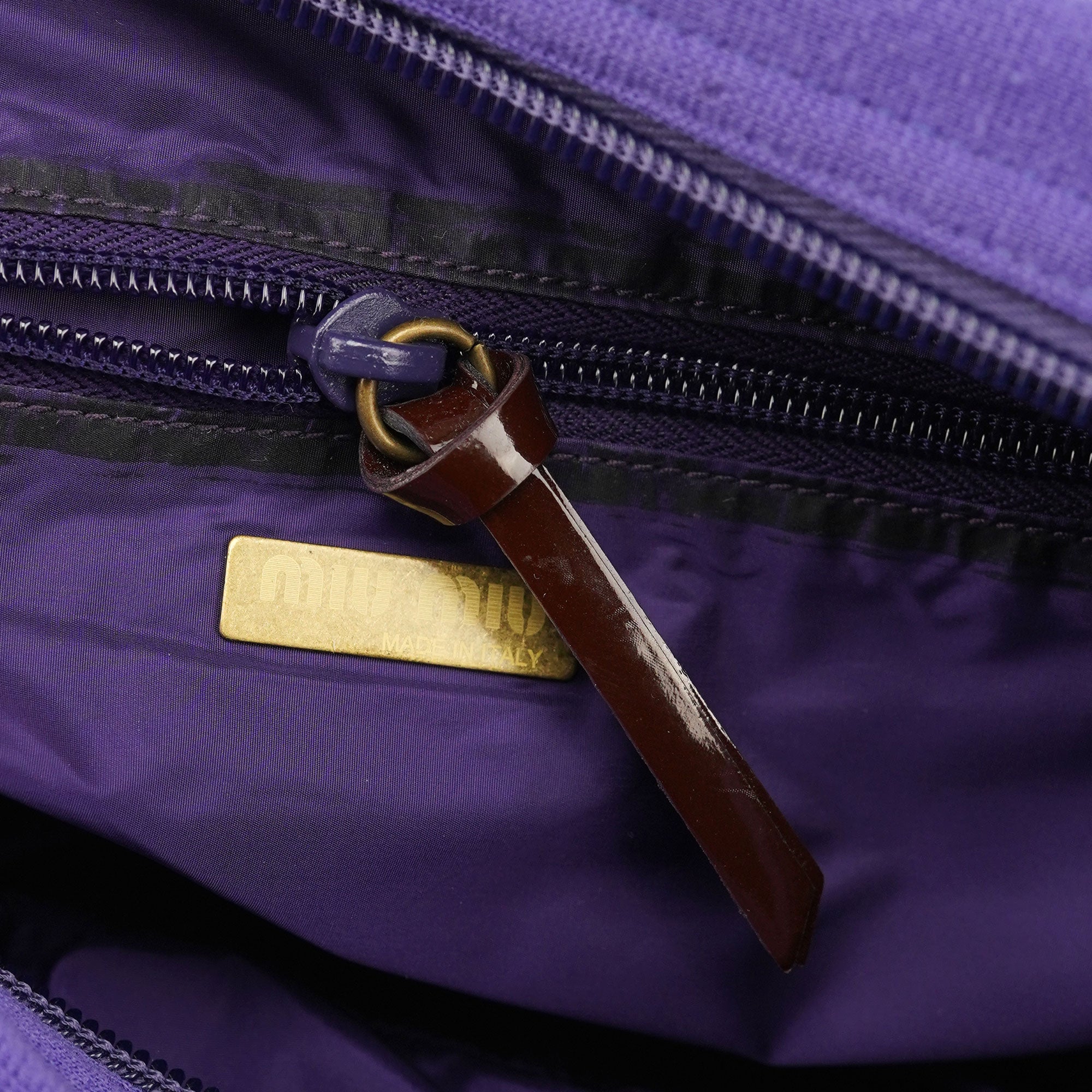 Purple Pocket Mesh Shoulder Bag