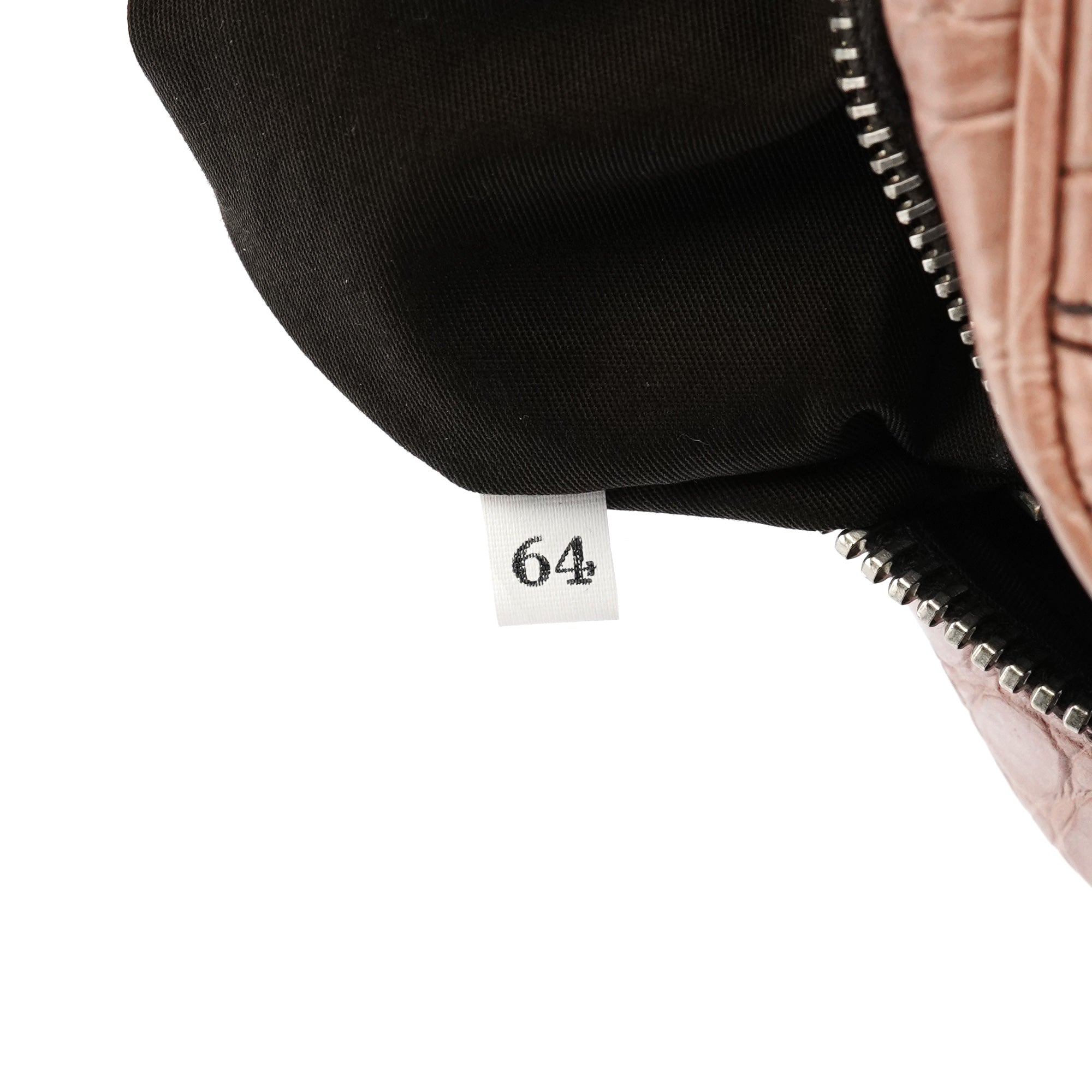 Soft Pink Croc Embossed Leather Bag