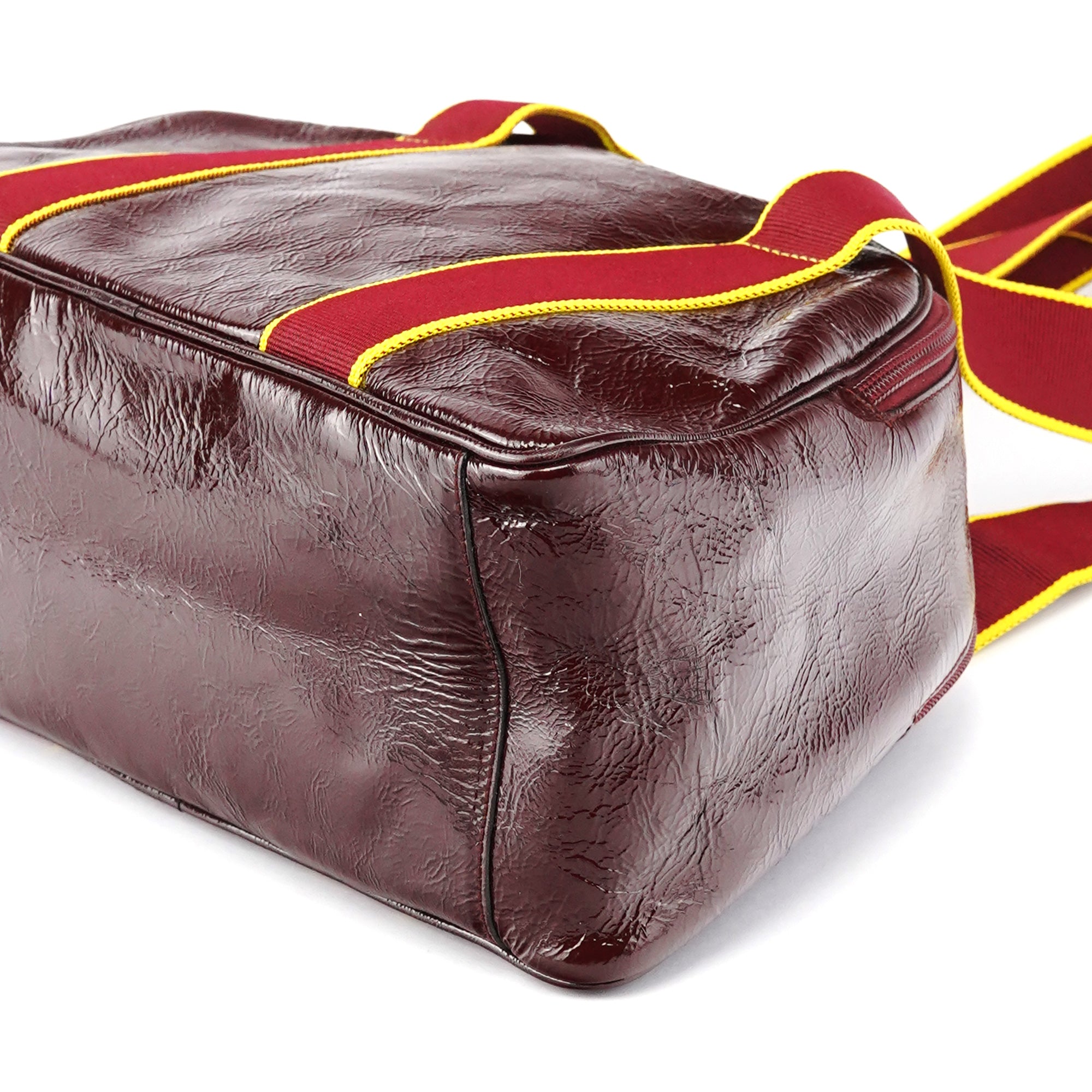 Spring 2000 Burgundy Patent Leather Bowling Bag