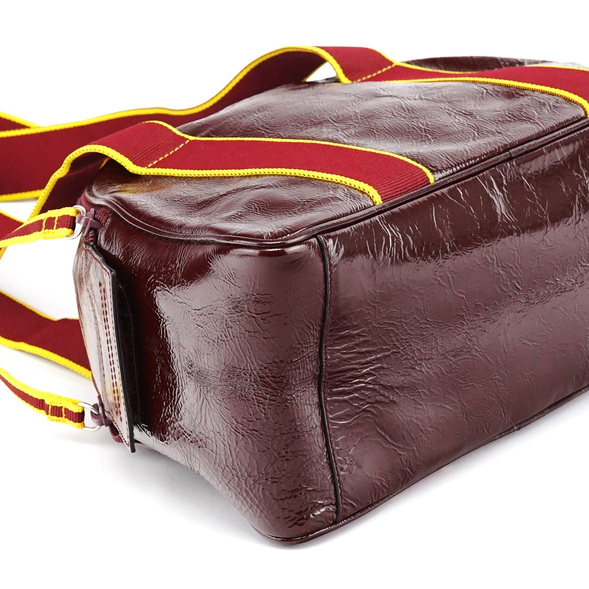 Spring 2000 Burgundy Patent Leather Bowling Bag