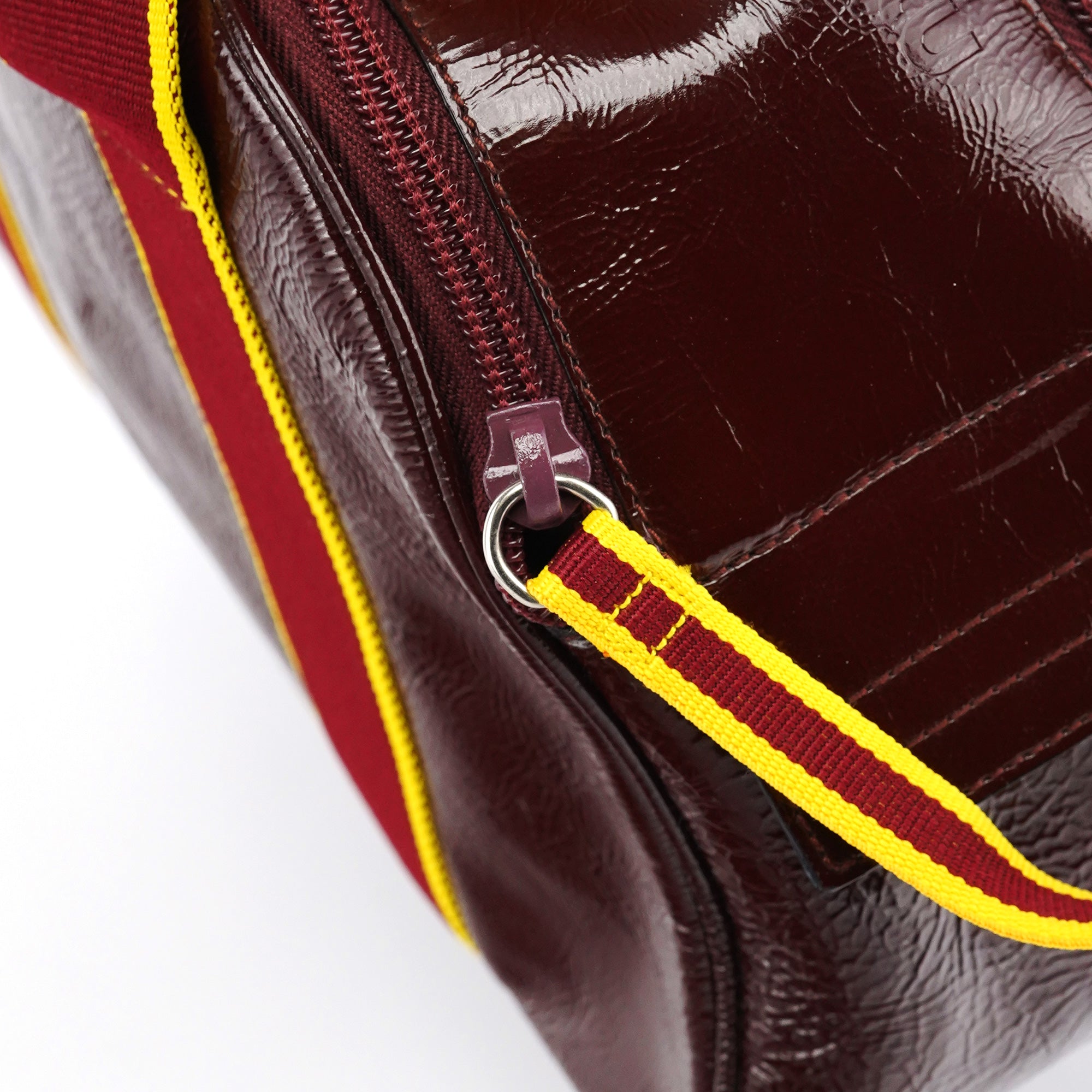 Spring 2000 Burgundy Patent Leather Bowling Bag