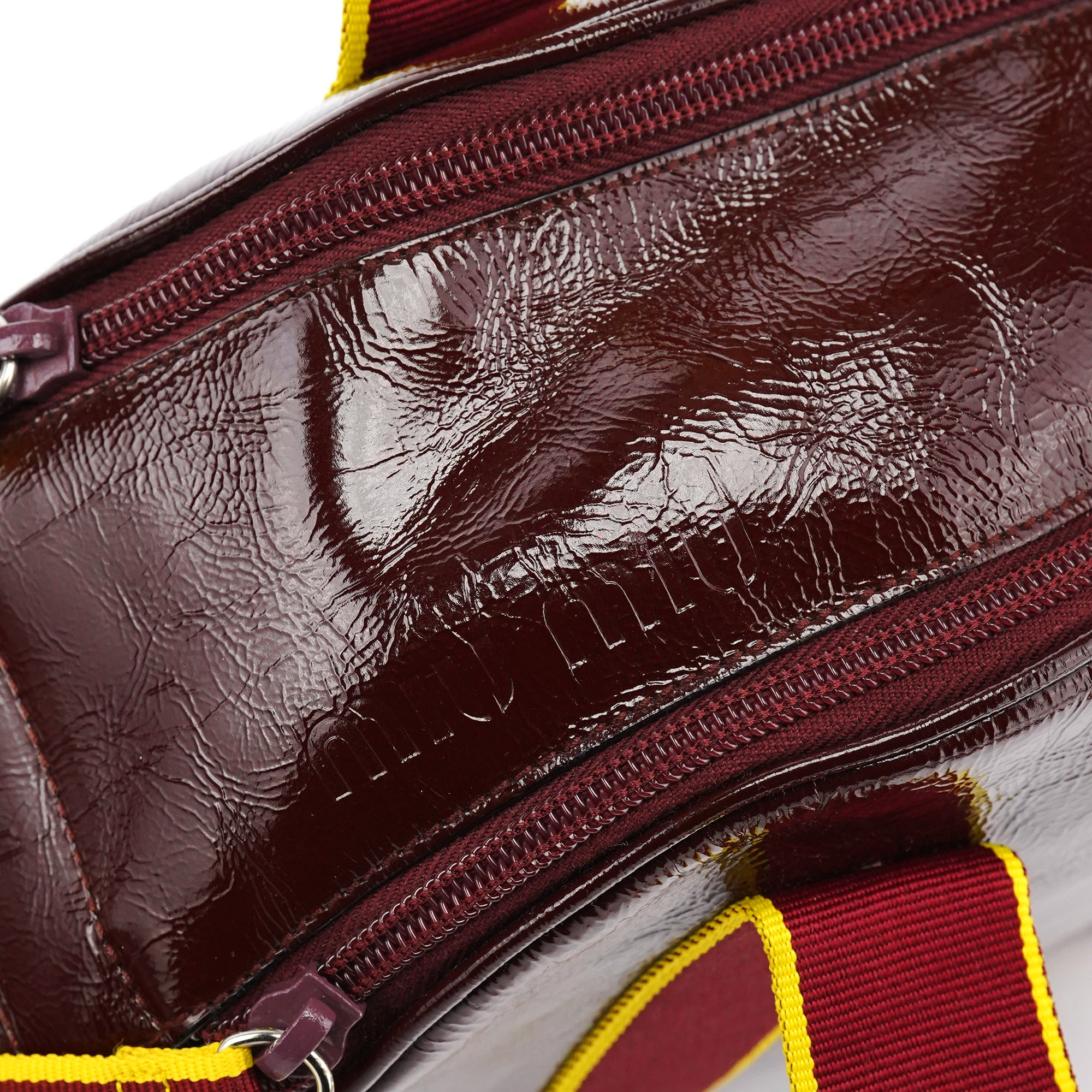 Spring 2000 Burgundy Patent Leather Bowling Bag