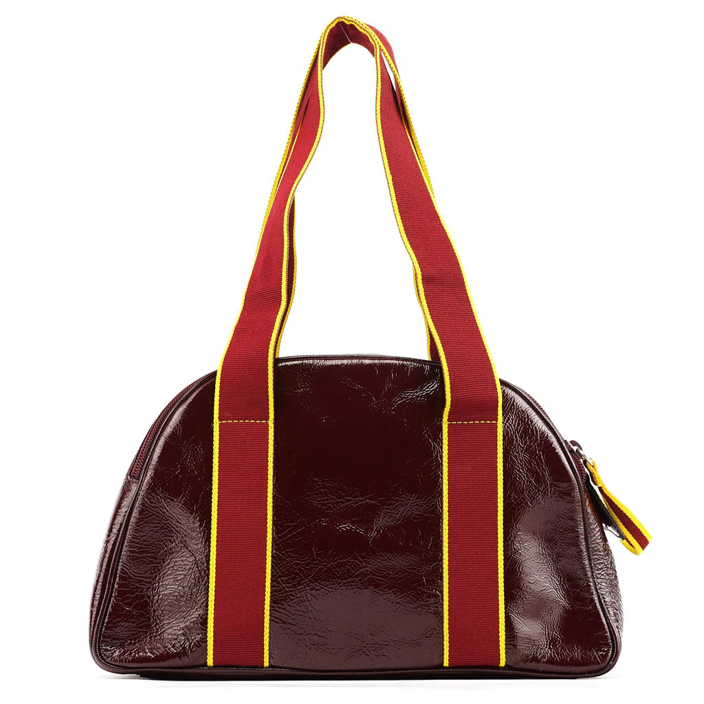 Spring 2000 Burgundy Patent Leather Bowling Bag