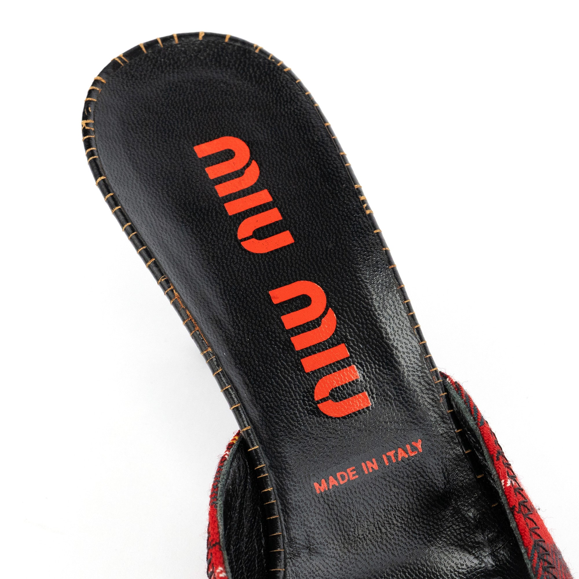 Tartan & Cracked Patent Leather Kitten Heel Mules