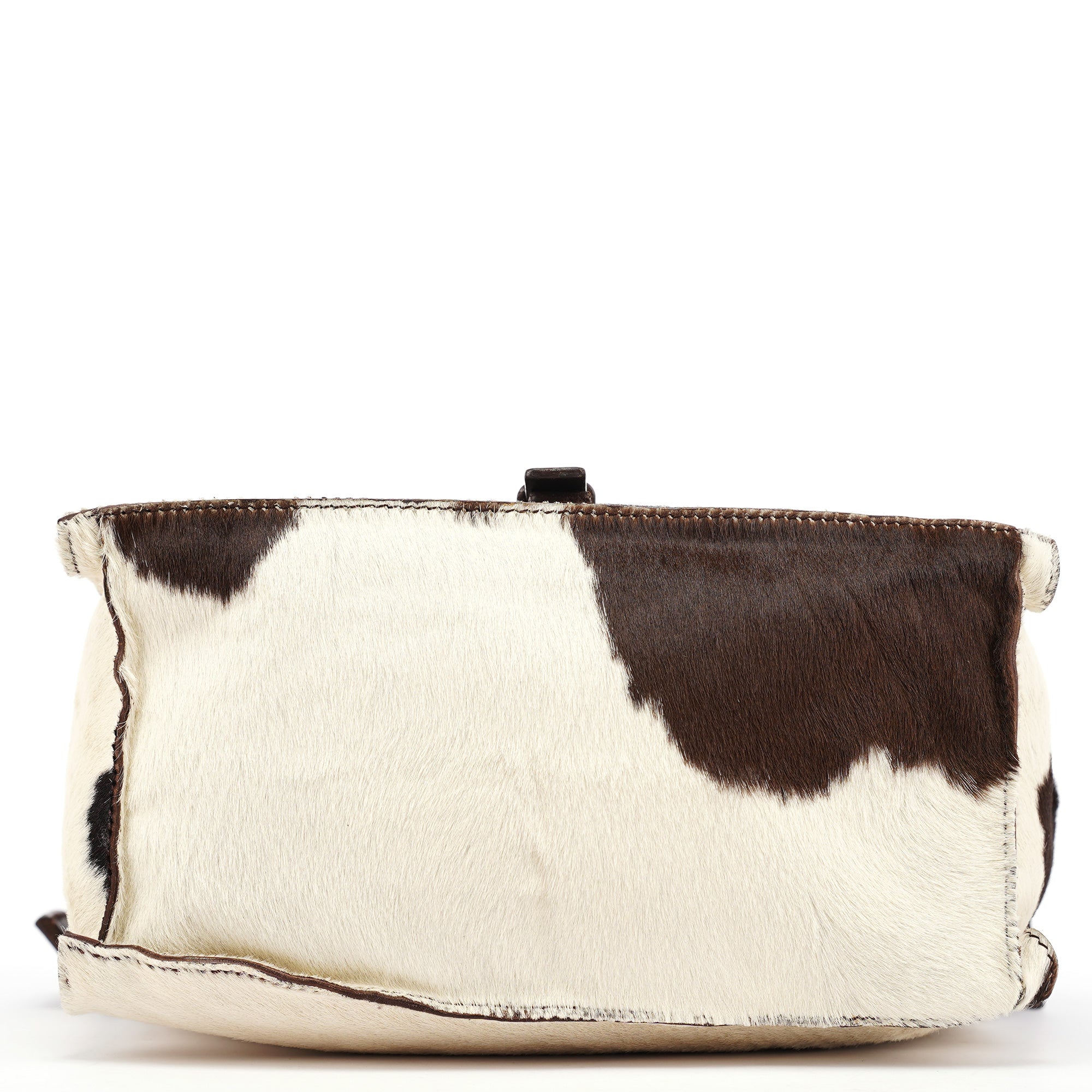 White Brown Calf Hair Tote Bag