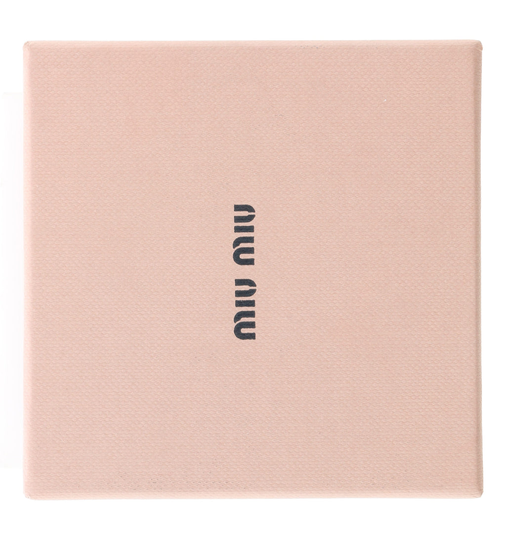 Miu Miu Tan Suede Patch Teardrop Brooch Pin-One Size