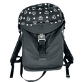 MCM Black Nylon Luft Hoodie with Detachable Hood Backpack