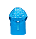 MCM Blue Nylon Luft Hoodie With Detachable Hood Backpack