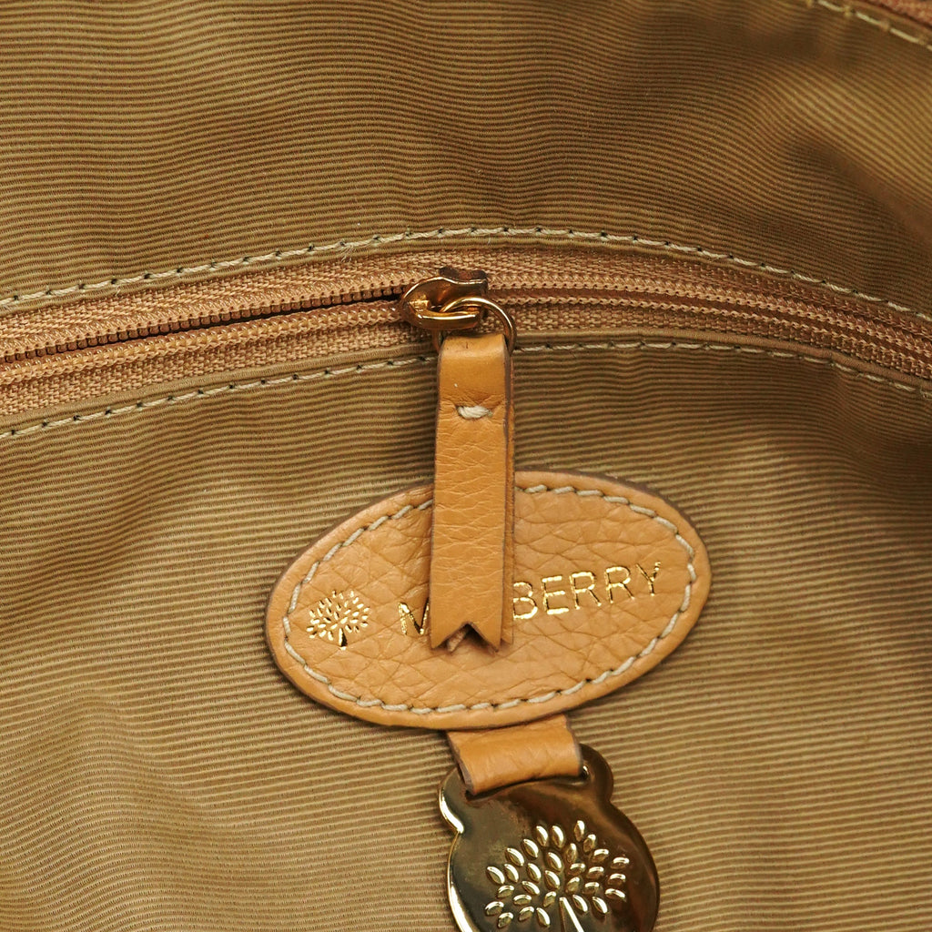 Beige Leather 2-Way Bag
