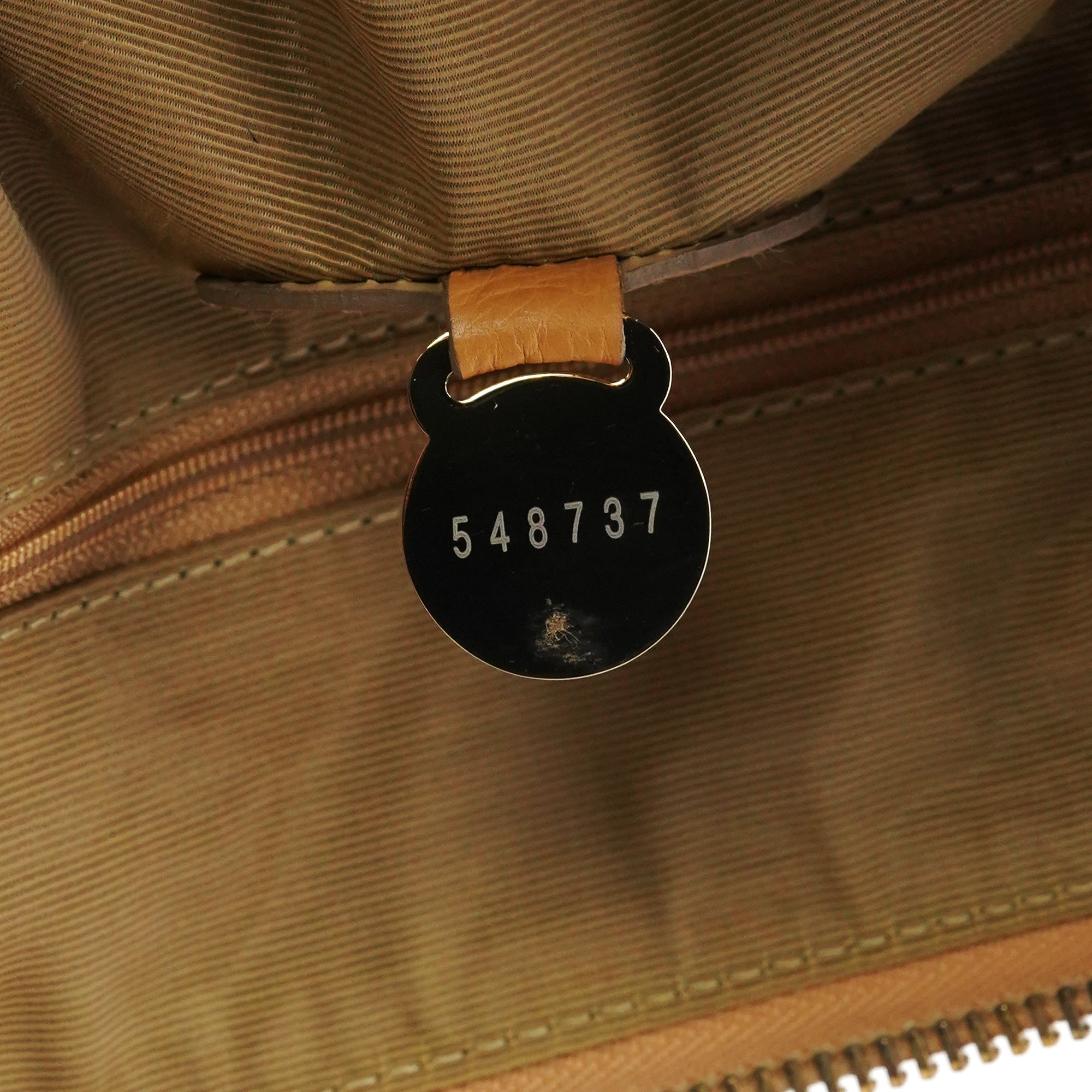 Beige Leather 2-Way Bag