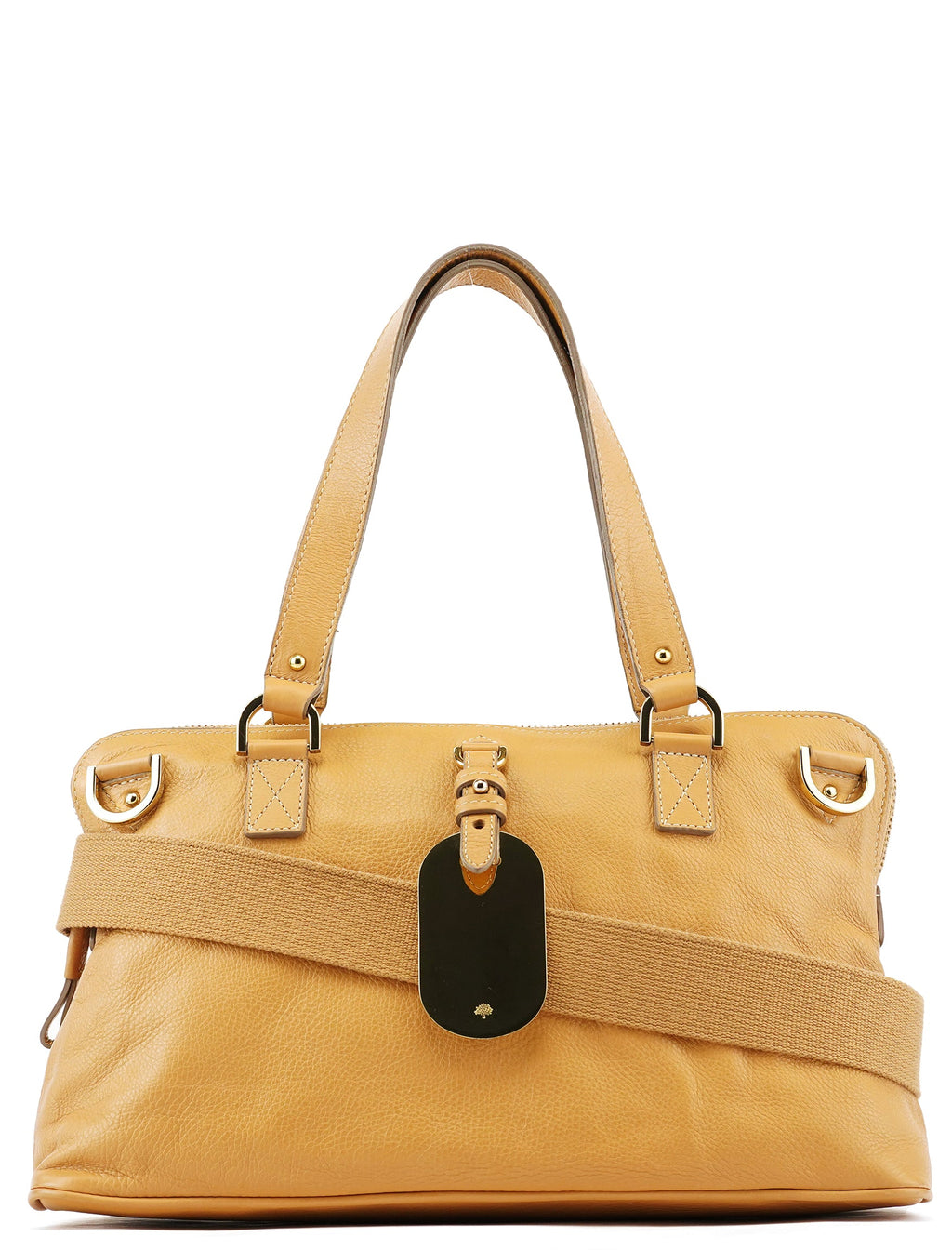Beige Leather 2-Way Bag