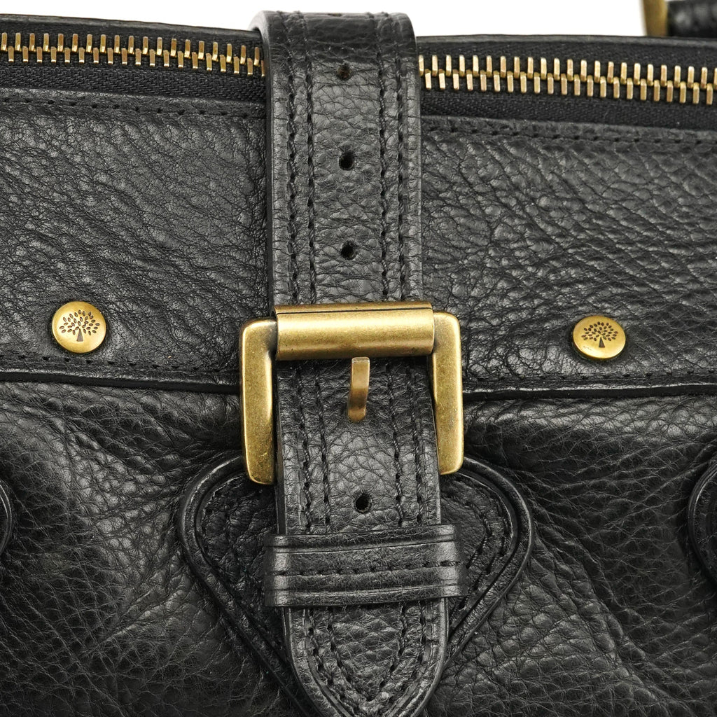 Black Leather Studded Bayswater Bag