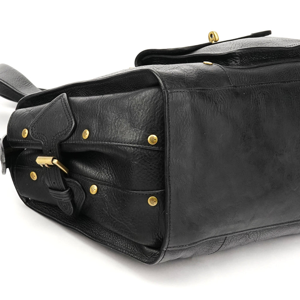Black Leather Studded Bayswater Bag