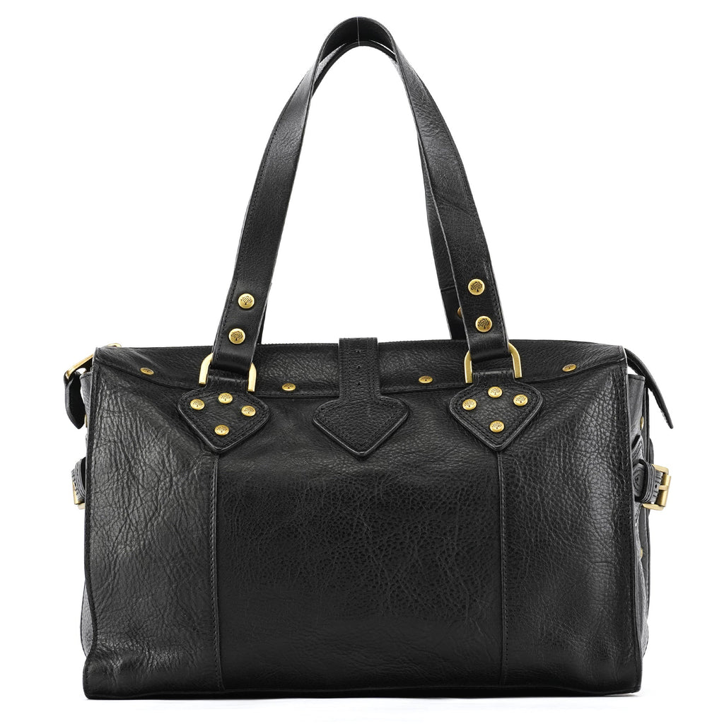 Black Leather Studded Bayswater Bag