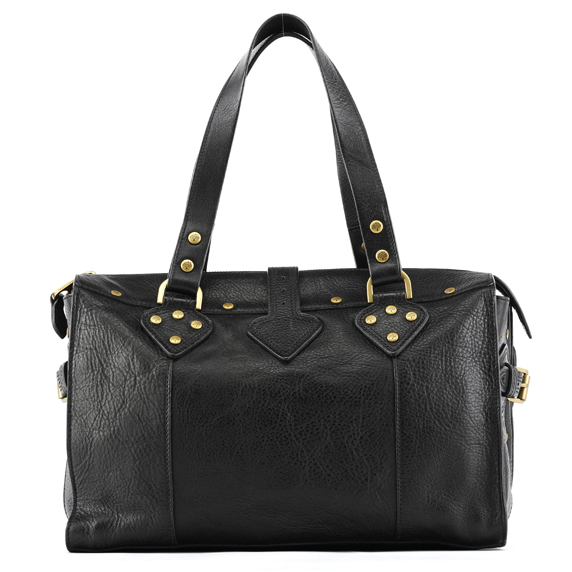 Black Leather Studded Bayswater Bag