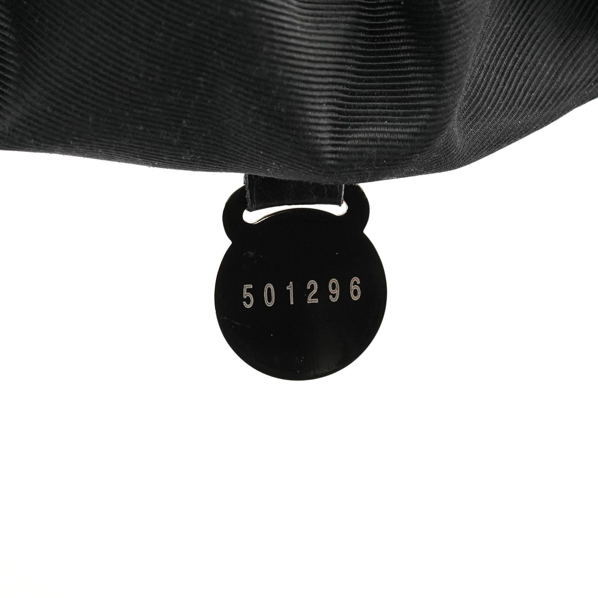 Black Leather Buckle Pocket Tote Bag