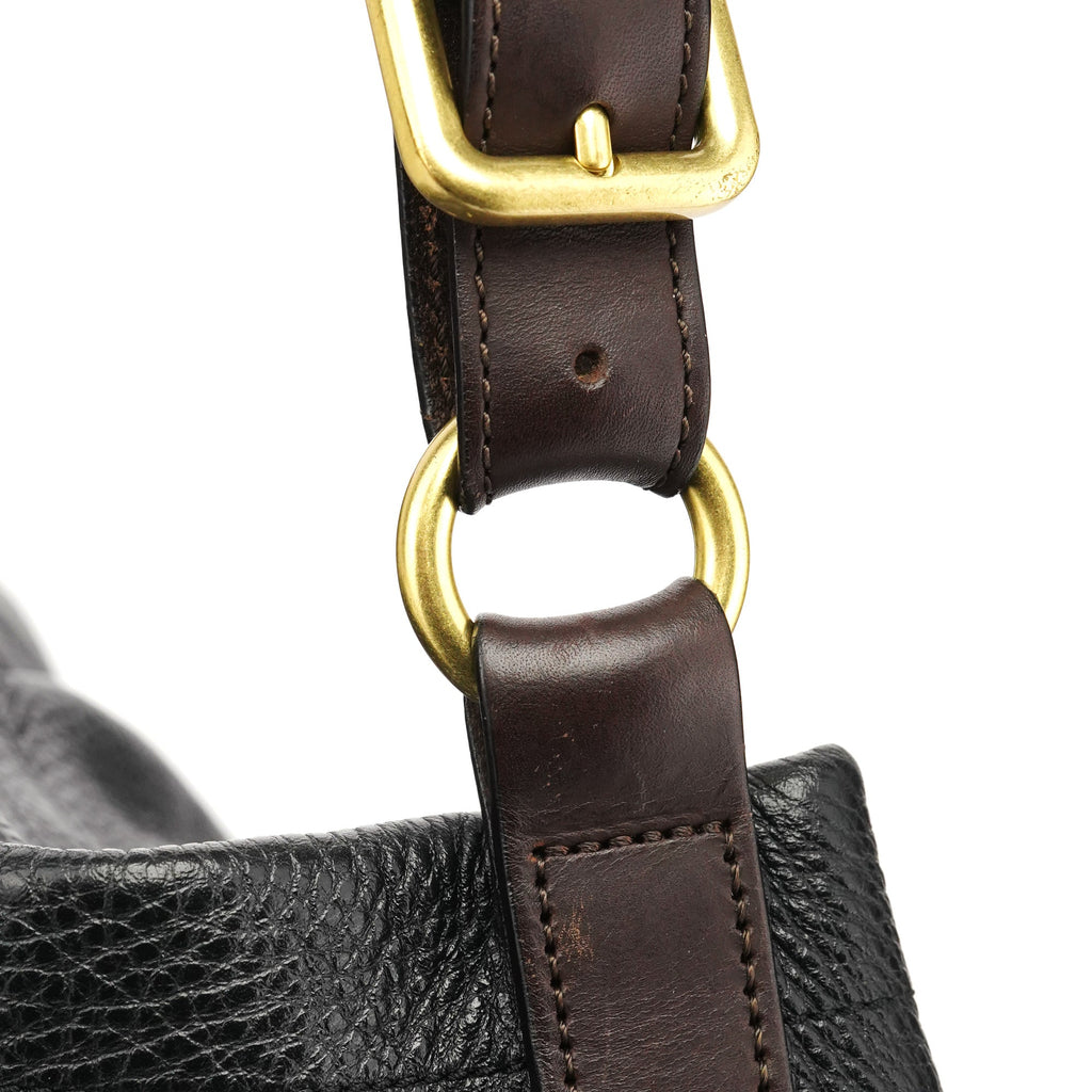 Black Leather Hobo Bag