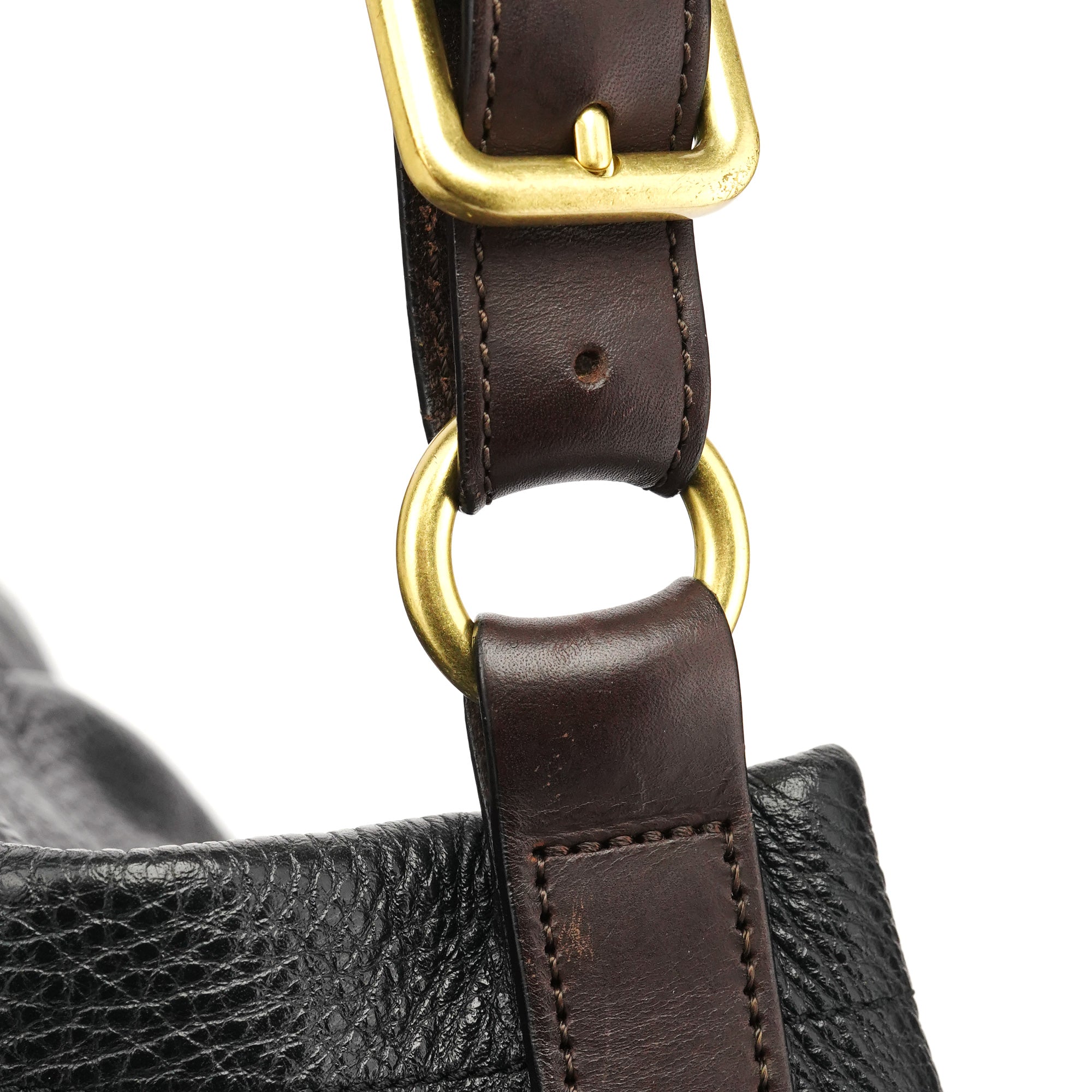 Black Leather Hobo Bag