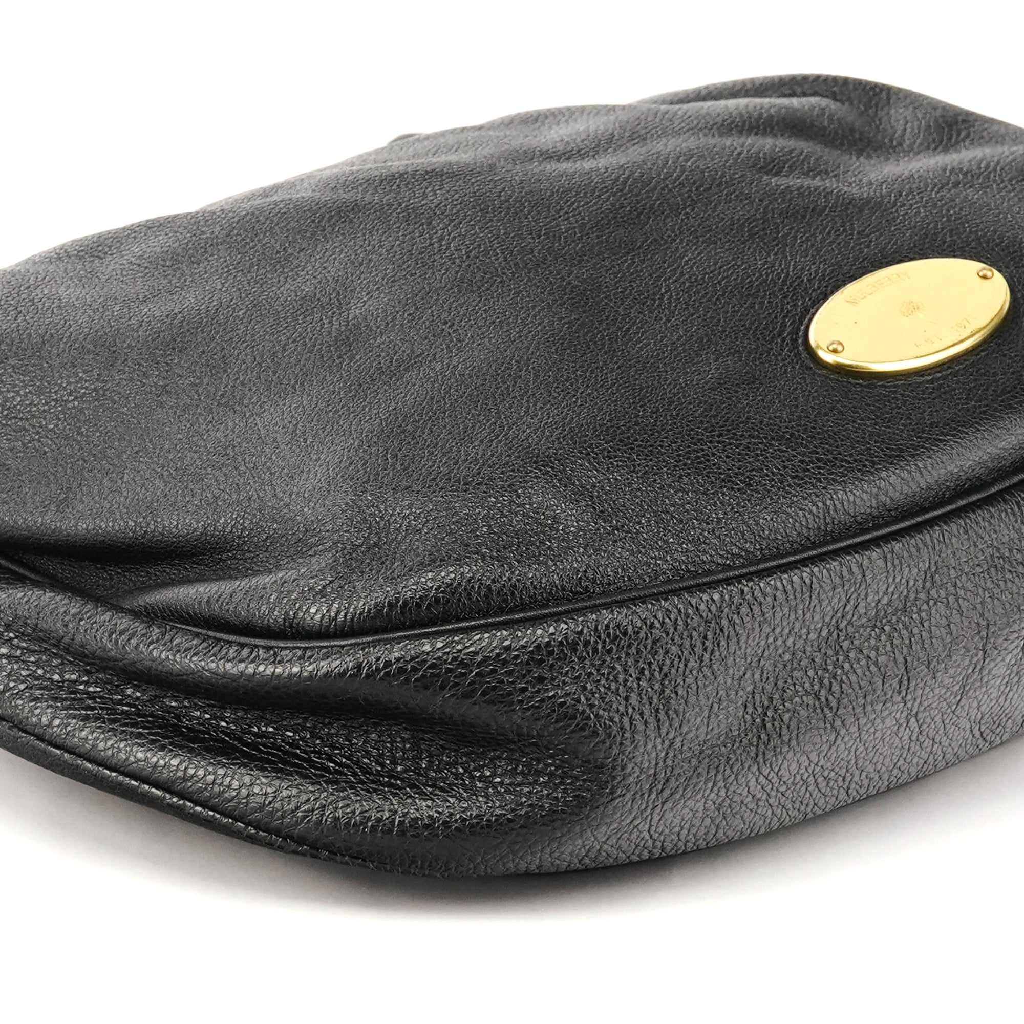 Black Leather Hobo Bag