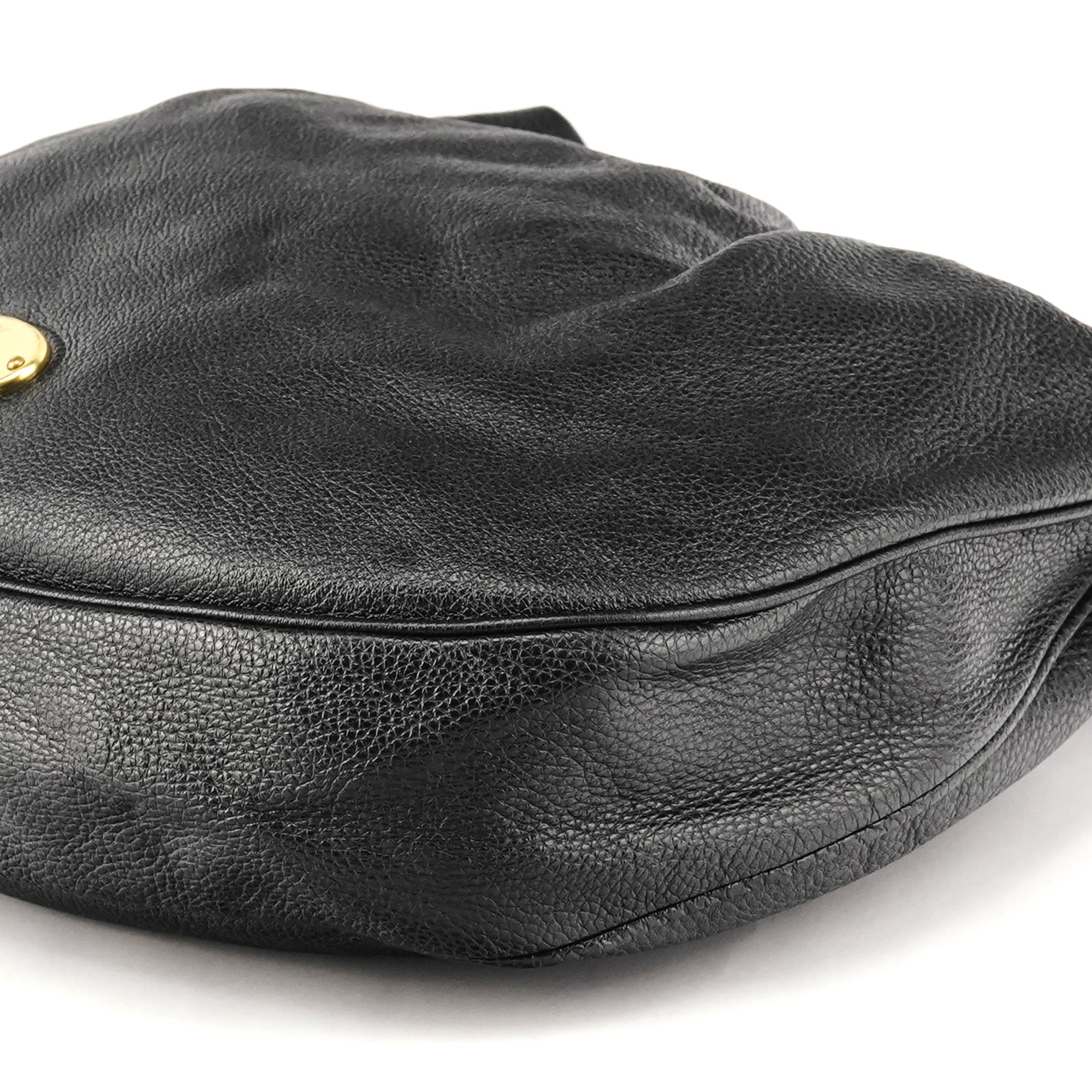 Black Leather Hobo Bag