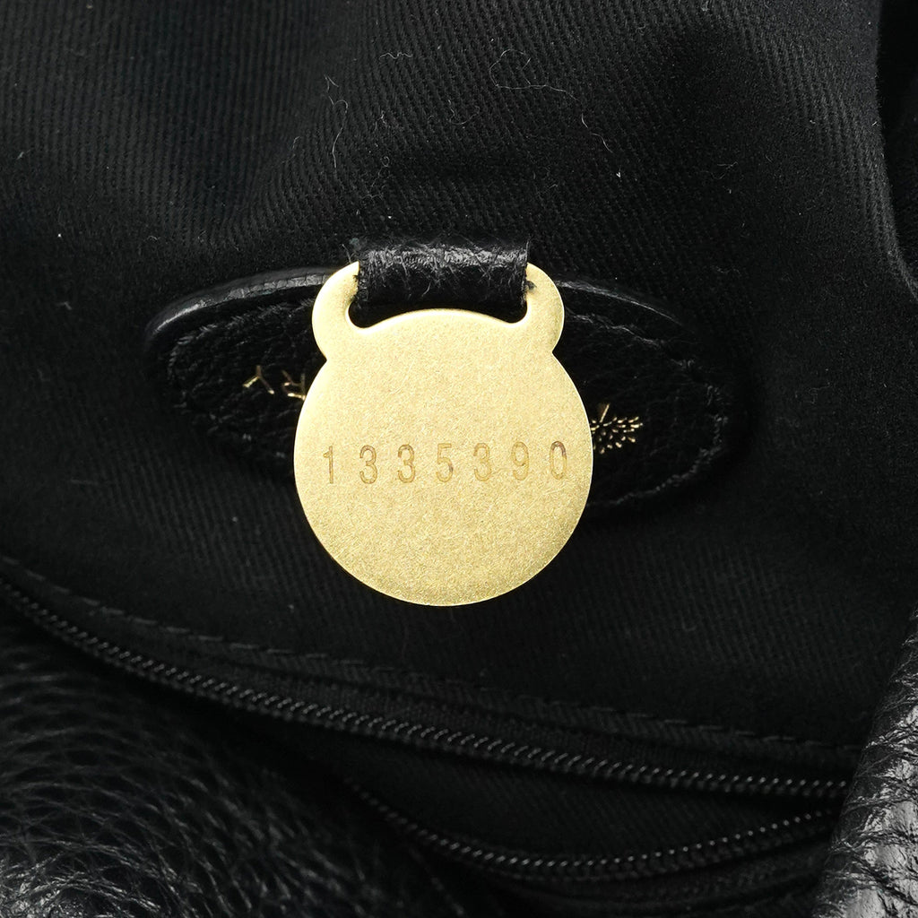 Black Leather Hobo Bag