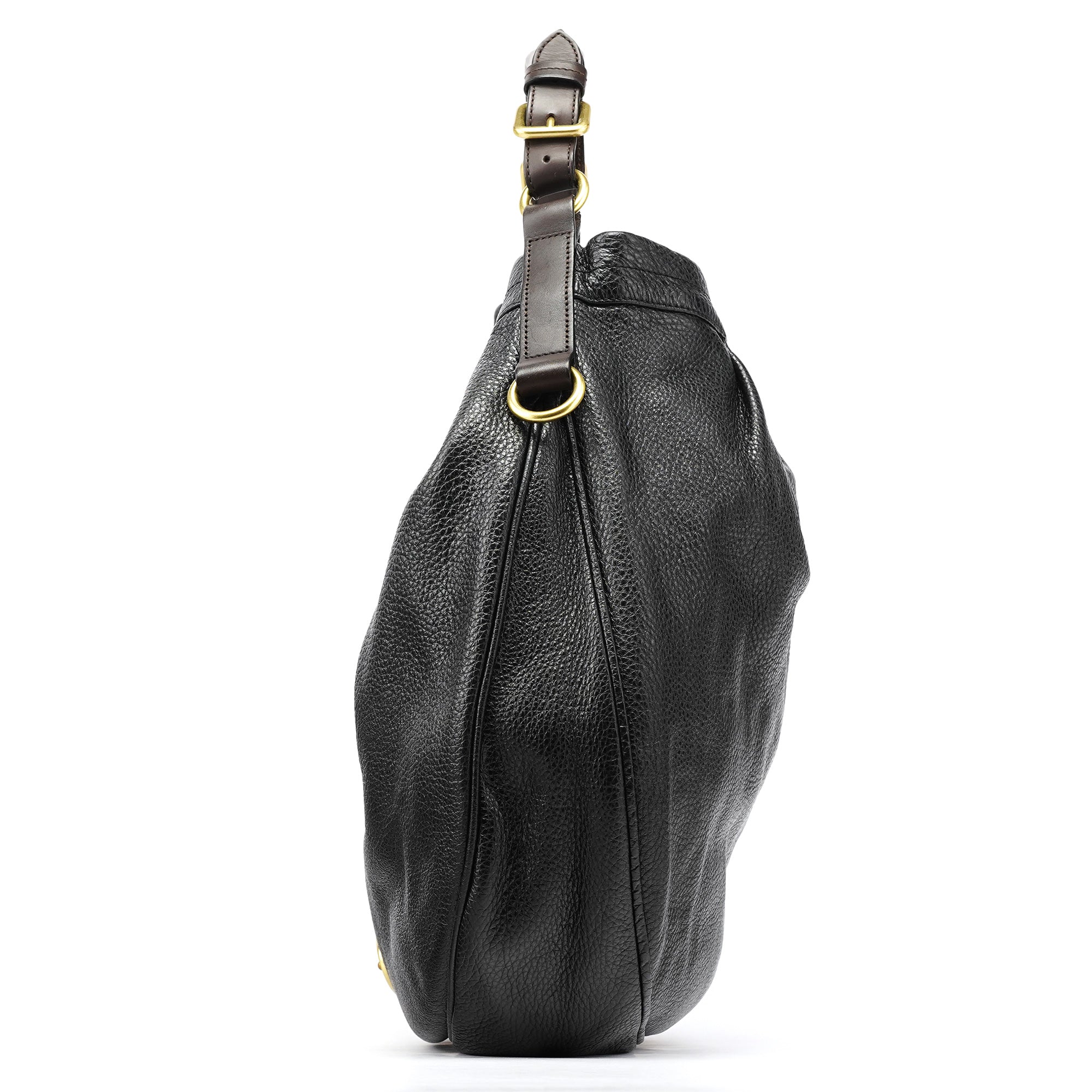 Black Leather Hobo Bag