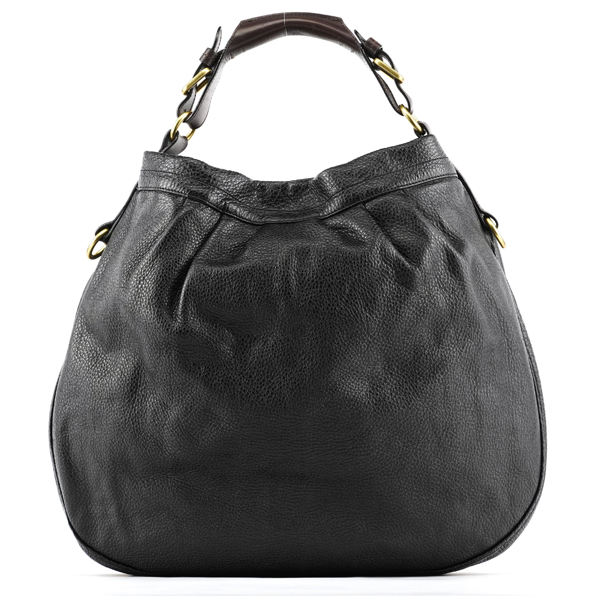 Black Leather Hobo Bag