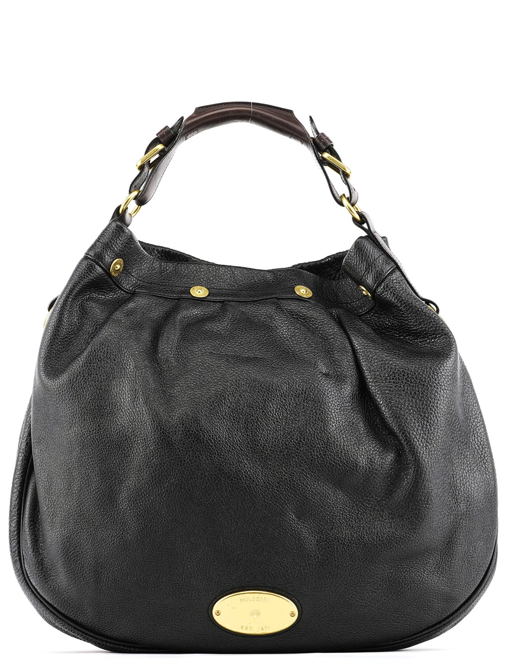 Black Leather Hobo Bag