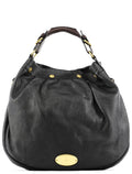 Black Leather Hobo Bag