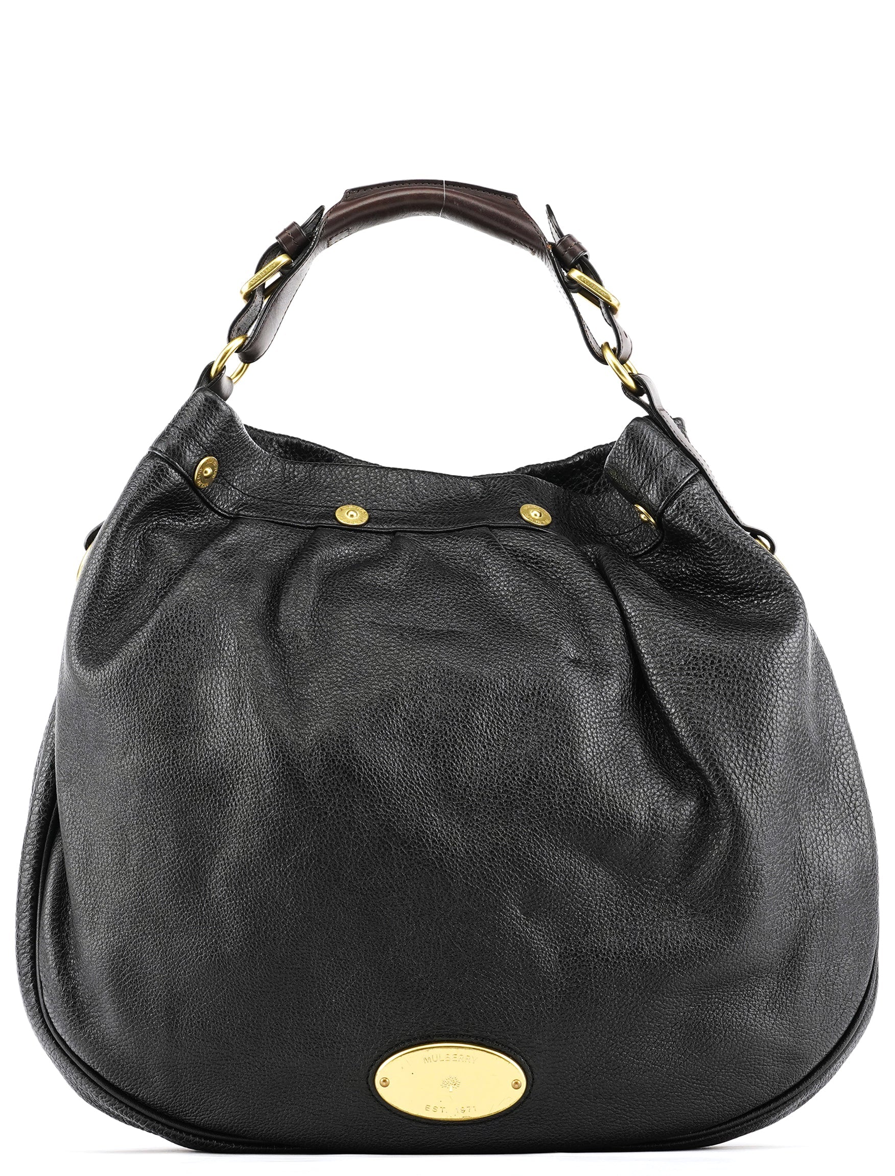 Black Leather Hobo Bag