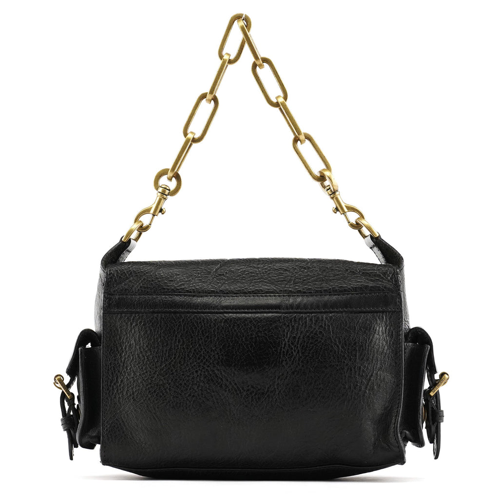Black Leather Shoulder Bag