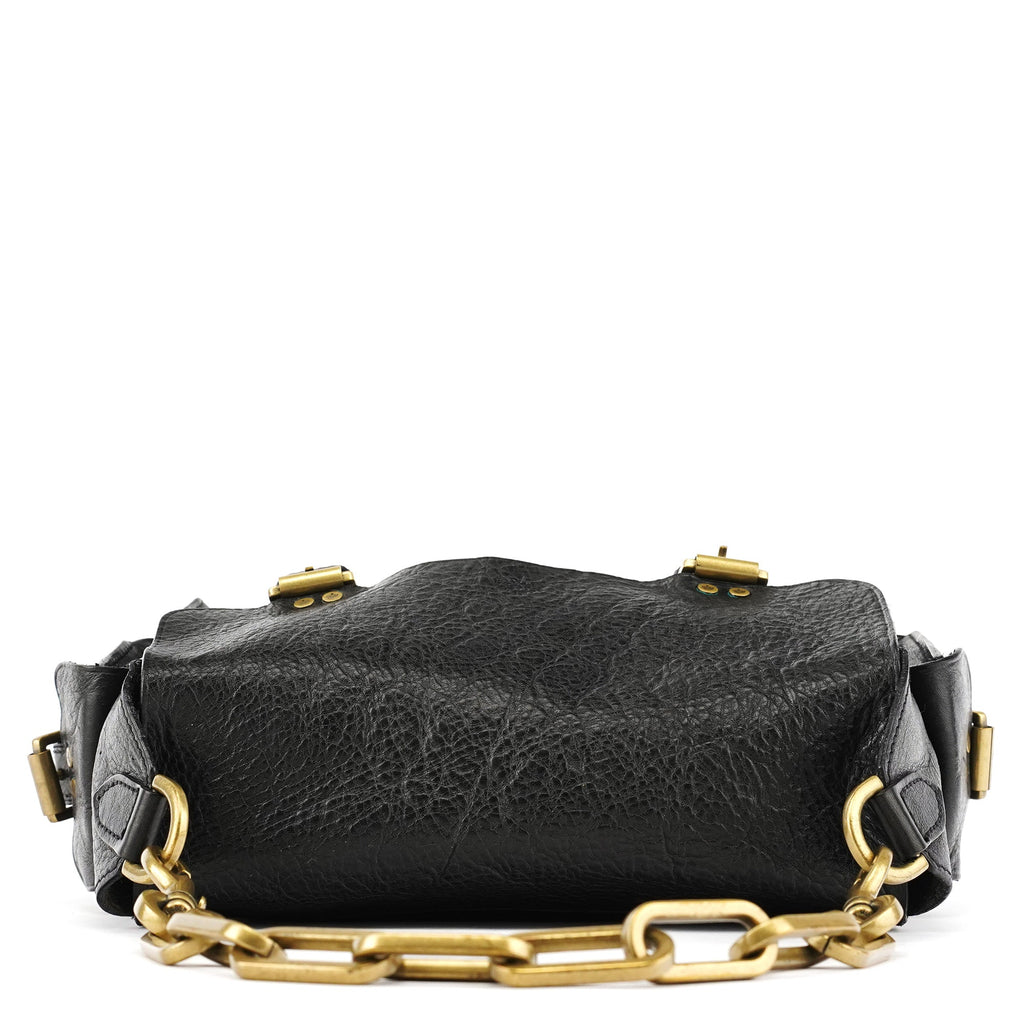 Black Leather Shoulder Bag