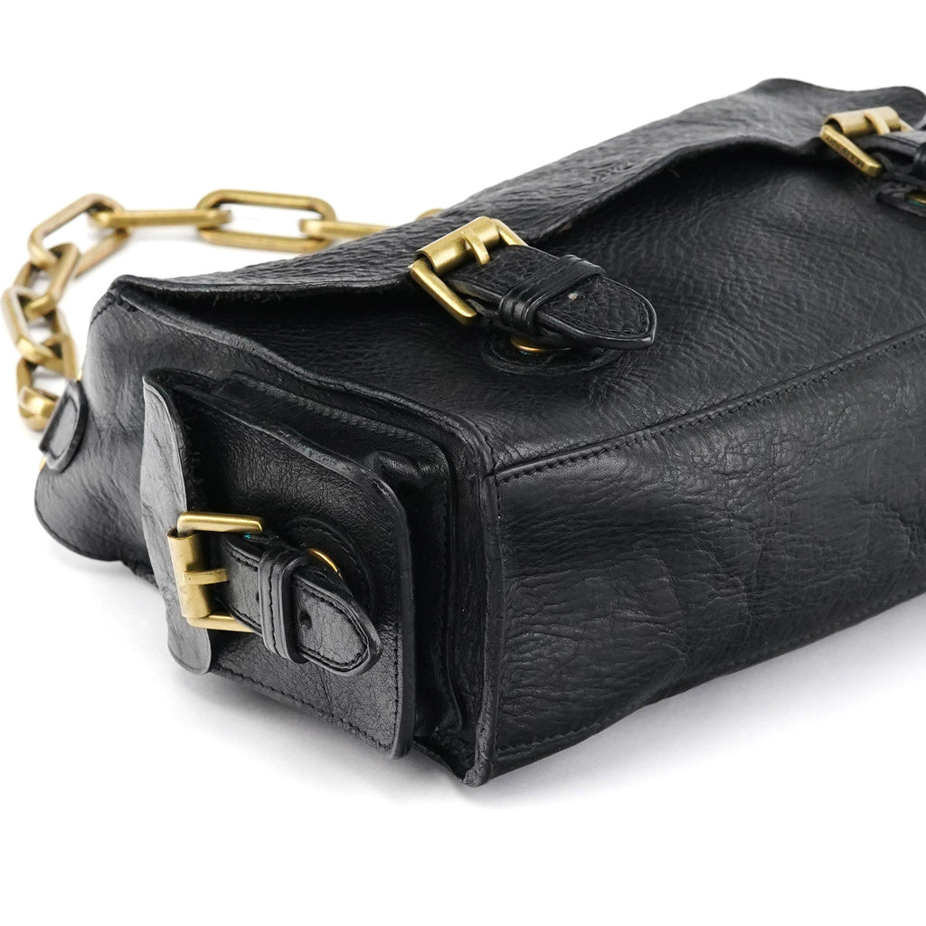 Black Leather Shoulder Bag