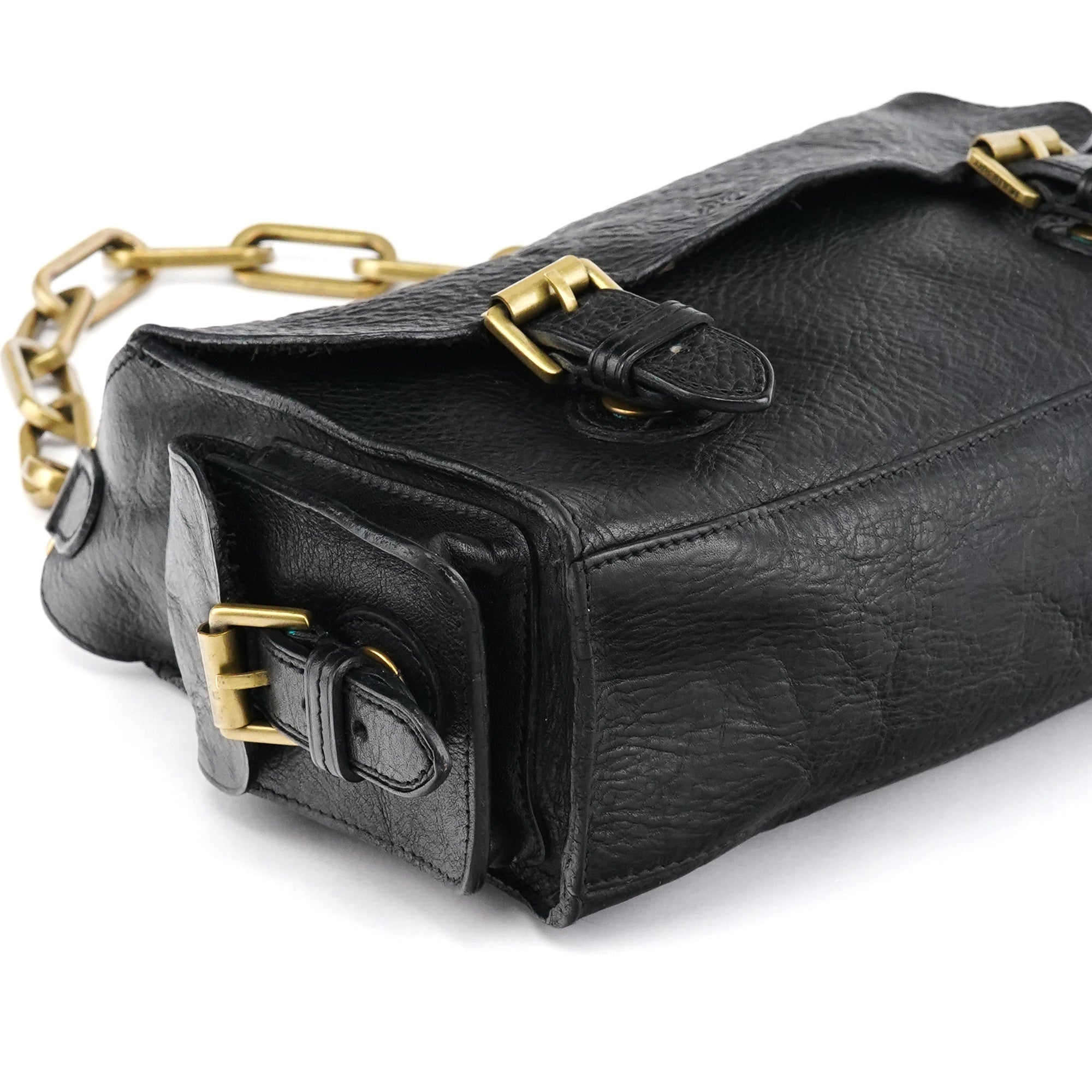 Black Leather Shoulder Bag