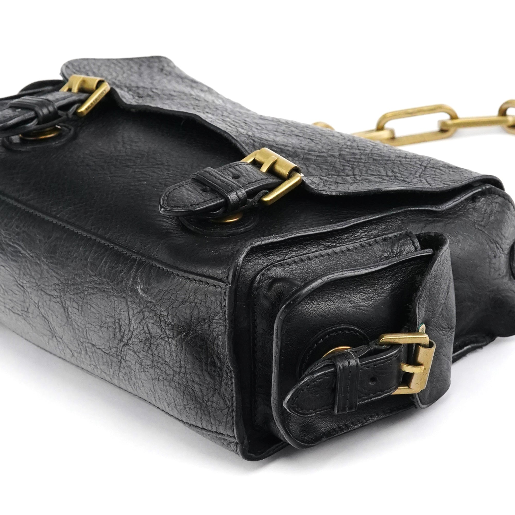 Black Leather Shoulder Bag