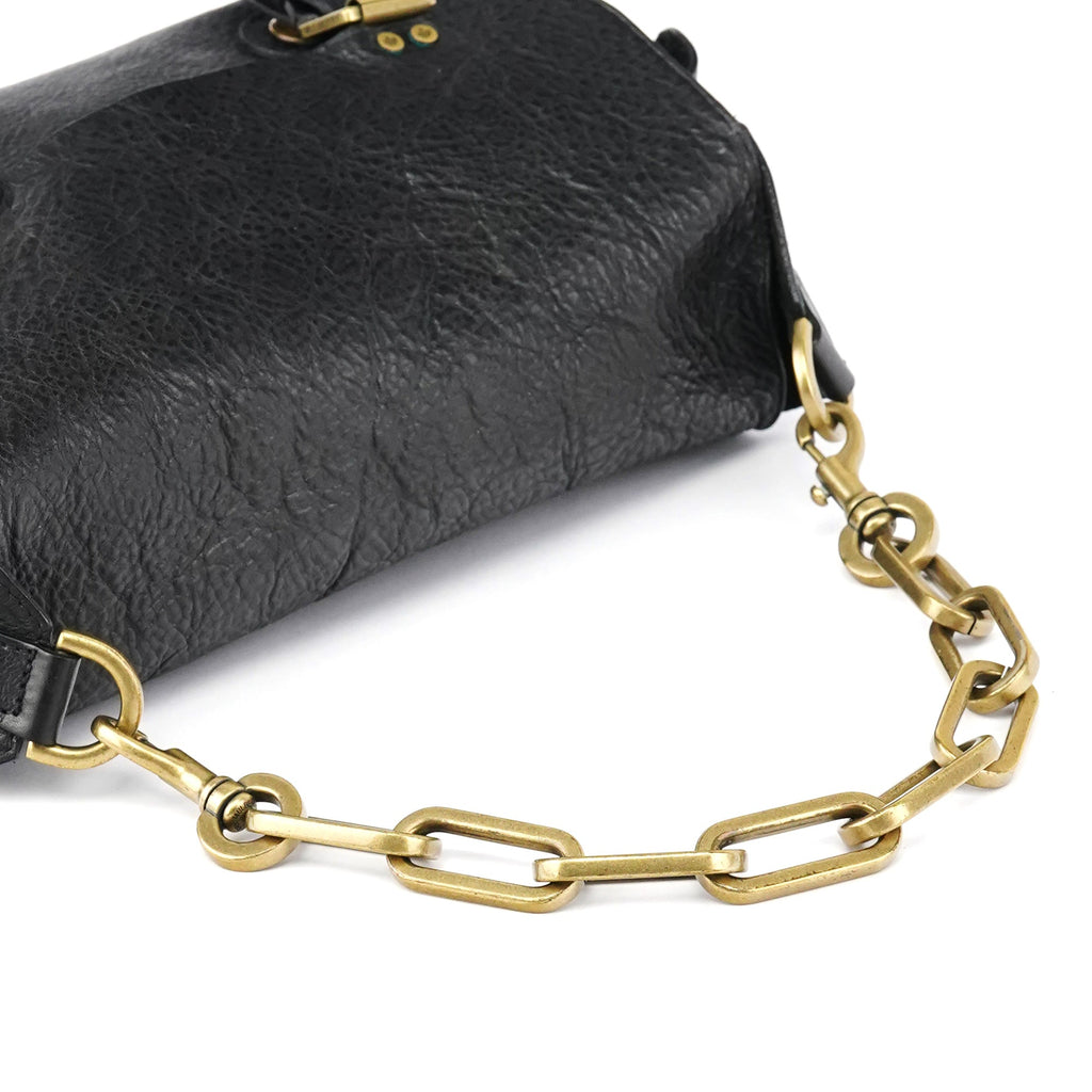 Black Leather Shoulder Bag