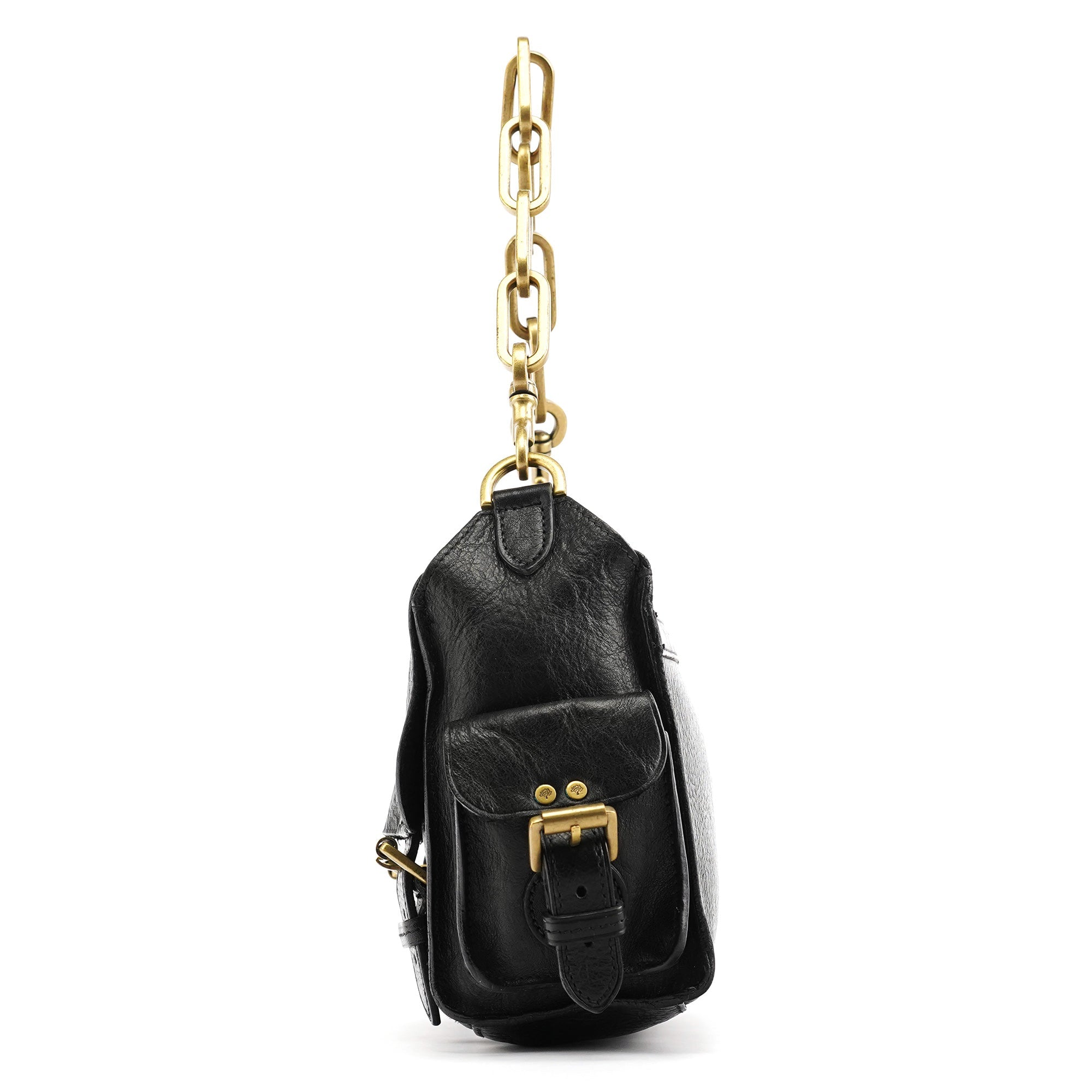 Black Leather Shoulder Bag