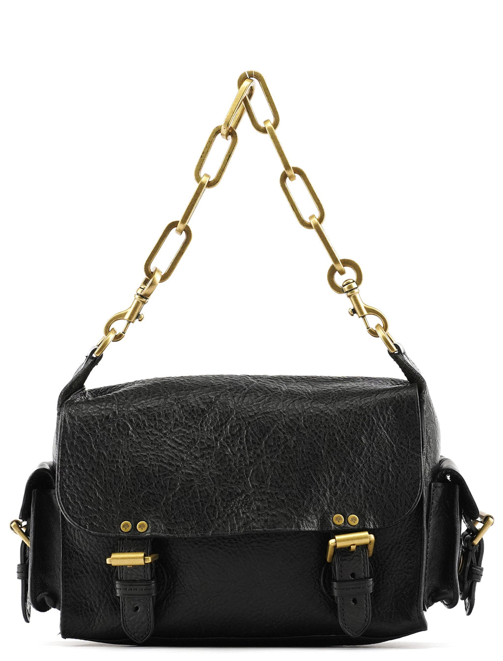 Black Leather Shoulder Bag