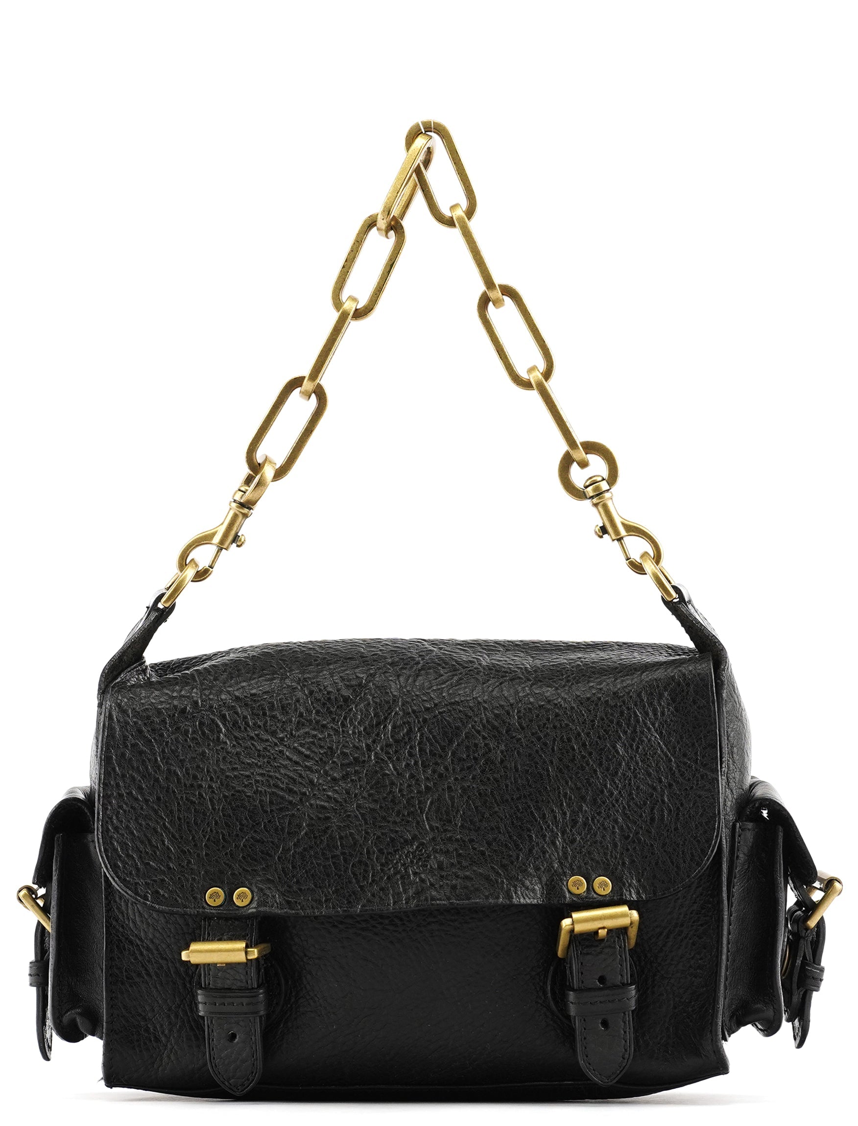 Black Leather Shoulder Bag