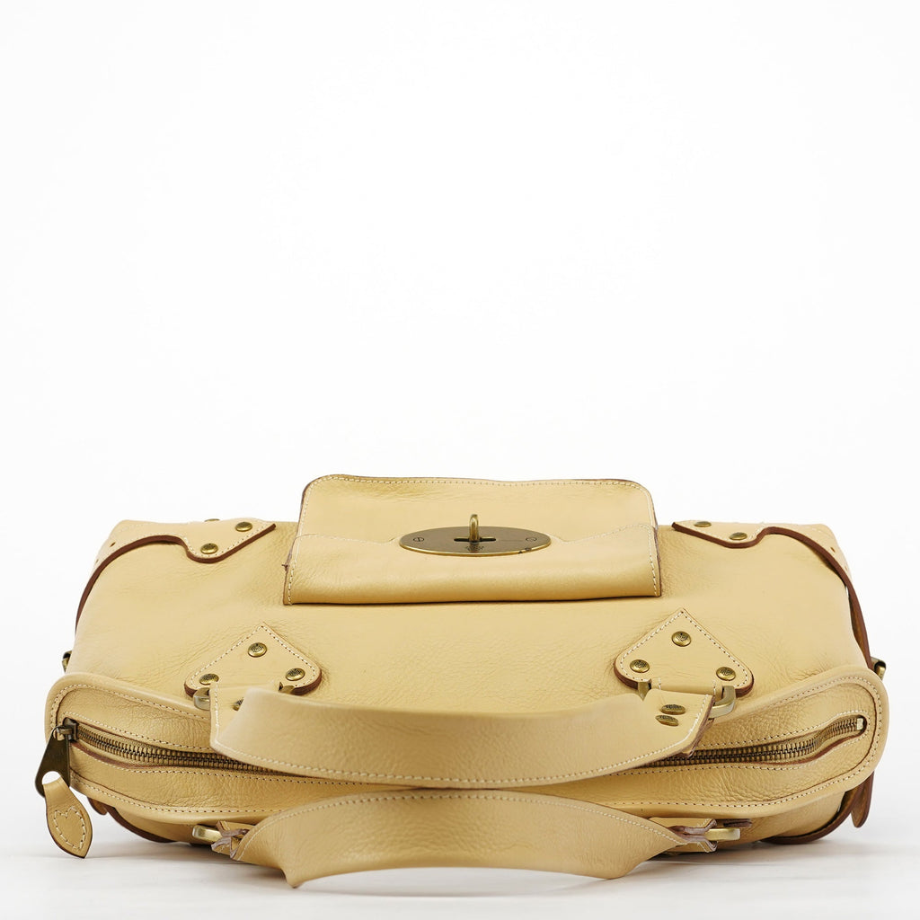 Ivory Leather Knightsbridge Tote Bag