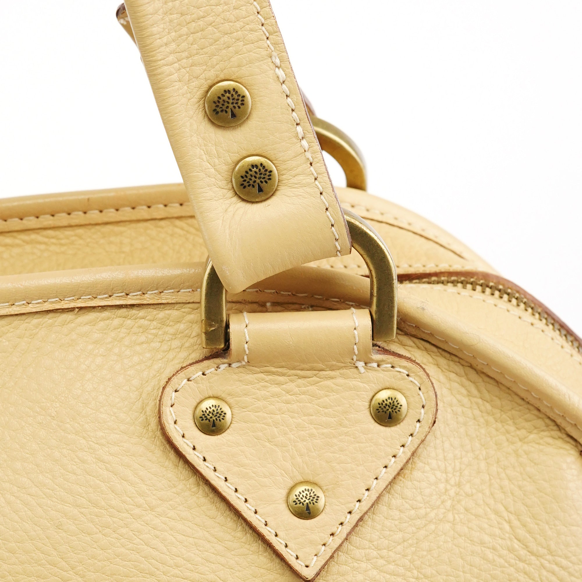 Ivory Leather Knightsbridge Tote Bag