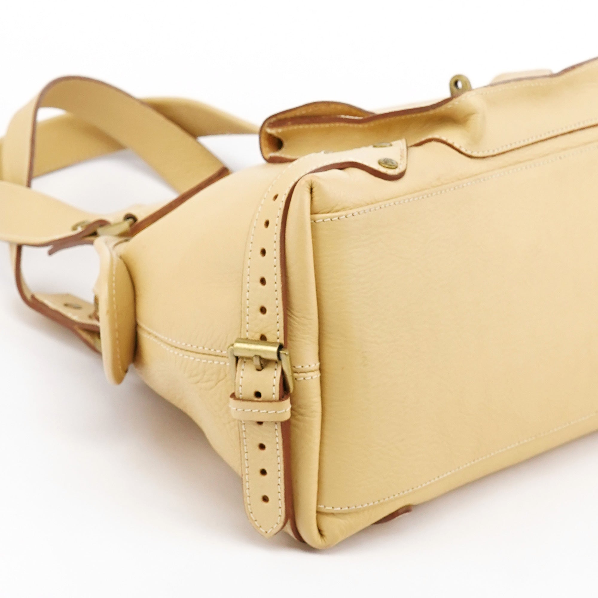 Ivory Leather Knightsbridge Tote Bag