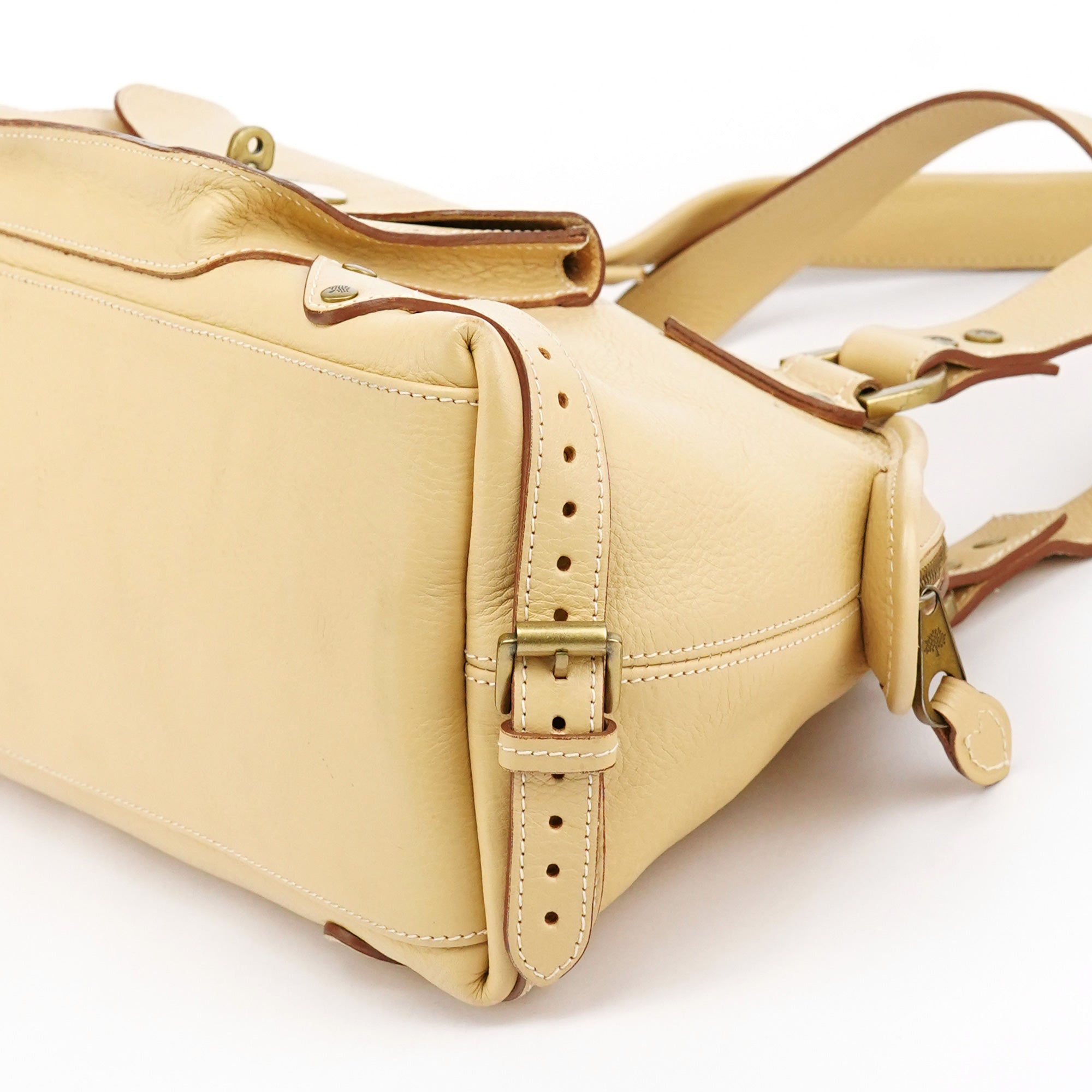 Ivory Leather Knightsbridge Tote Bag