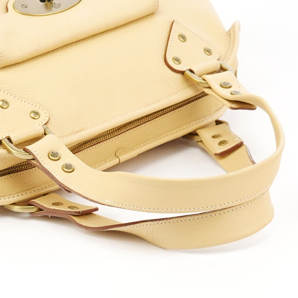 Ivory Leather Knightsbridge Tote Bag