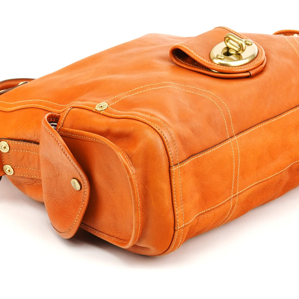 Light Brown Leather 2-Way Bag
