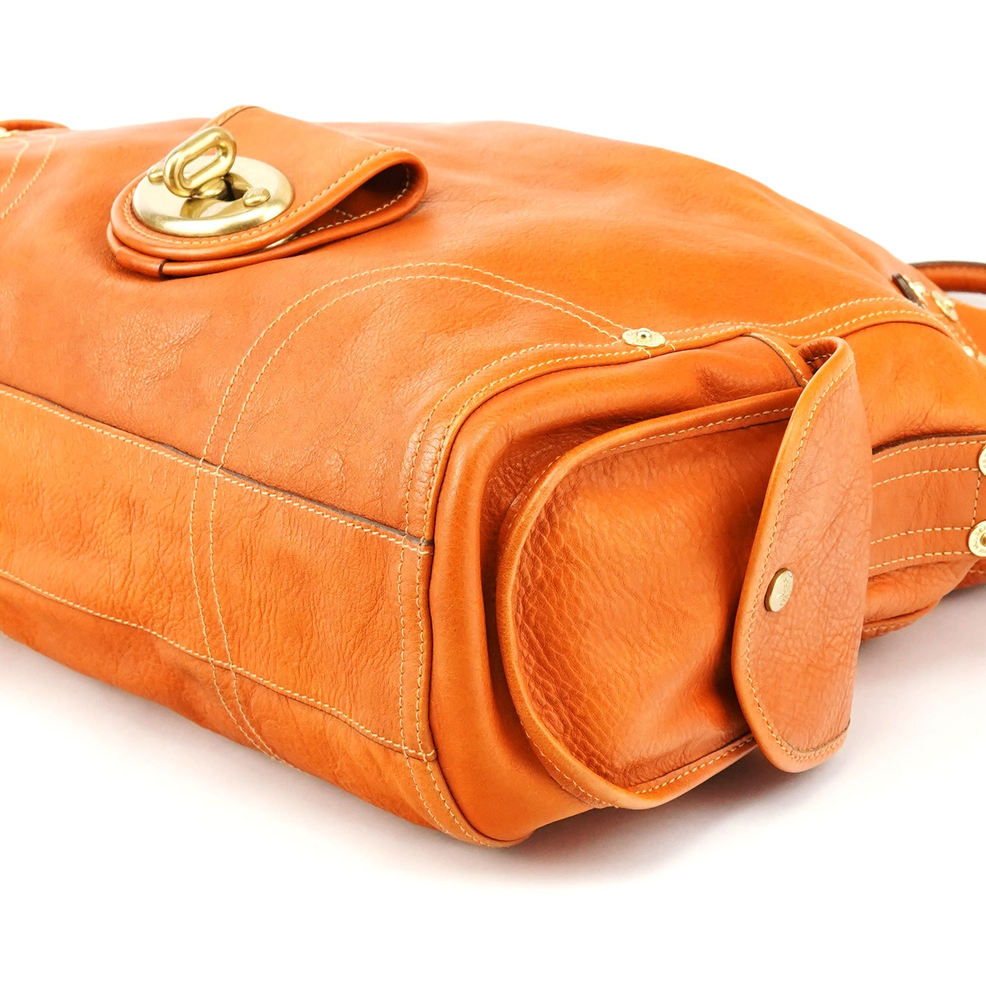 Light Brown Leather 2-Way Bag