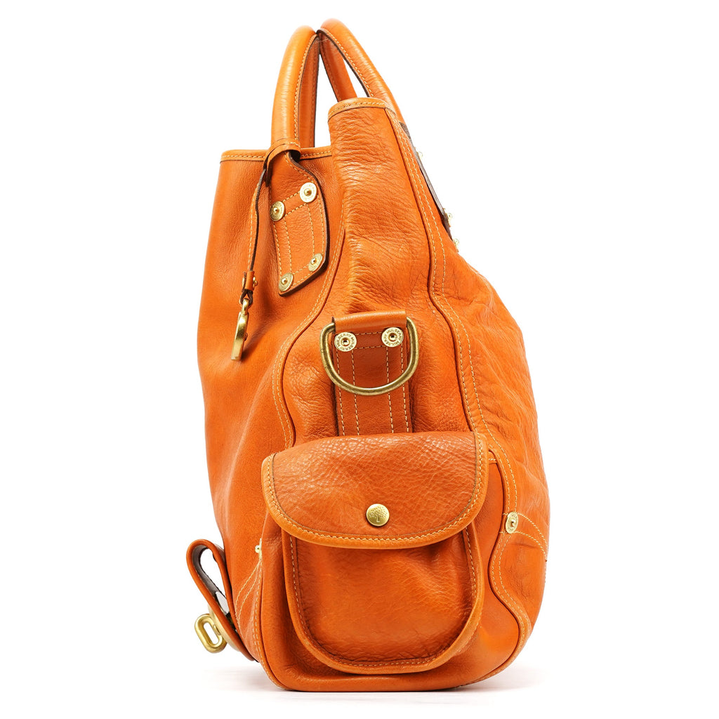 Light Brown Leather 2-Way Bag