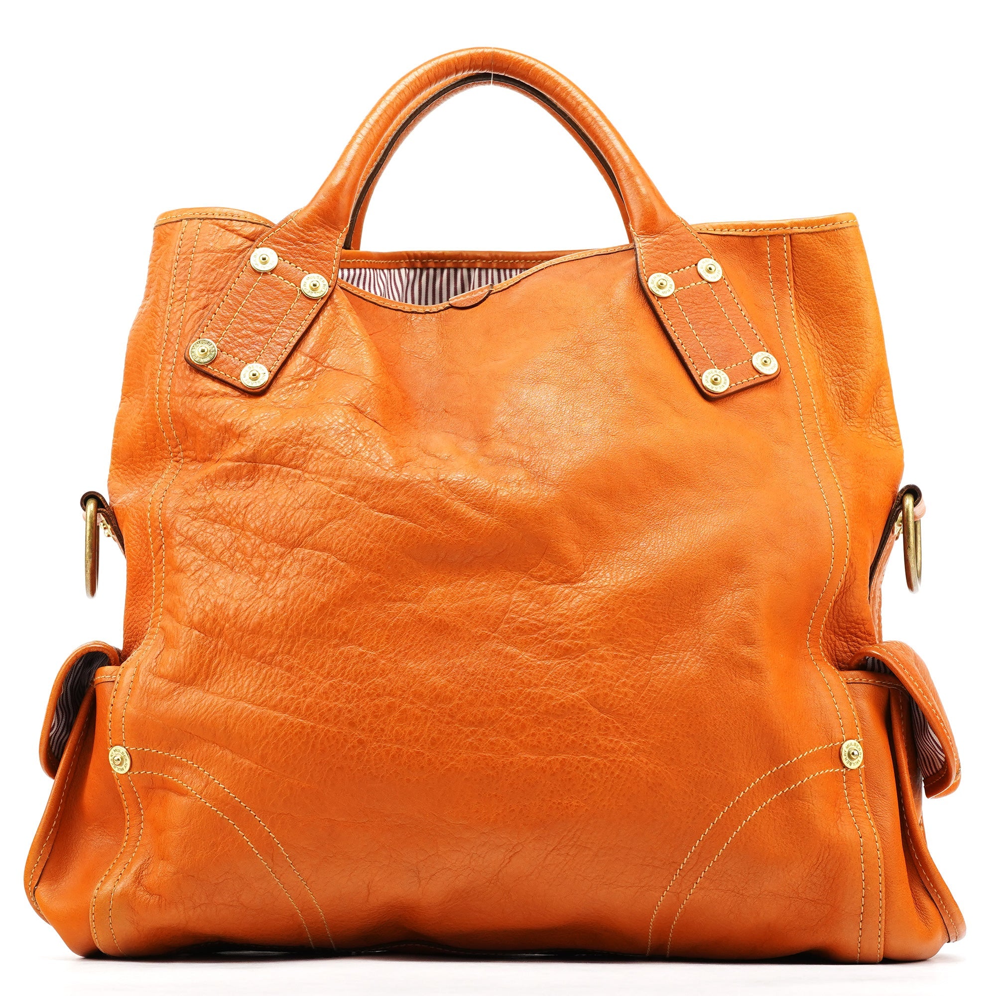 Light Brown Leather 2-Way Bag